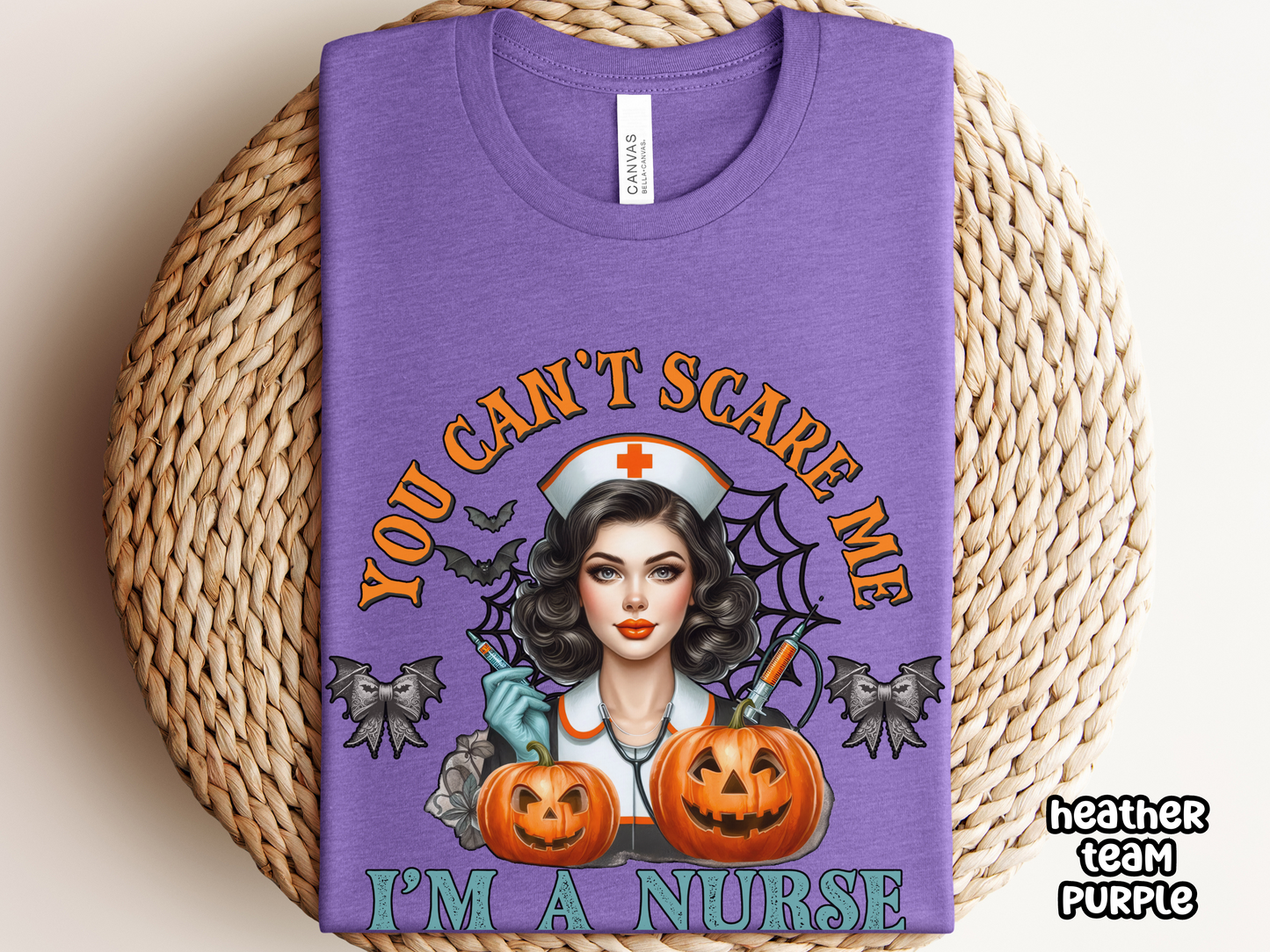 Can't Scare Me I'm A Nurse Nursing Halloween Tee