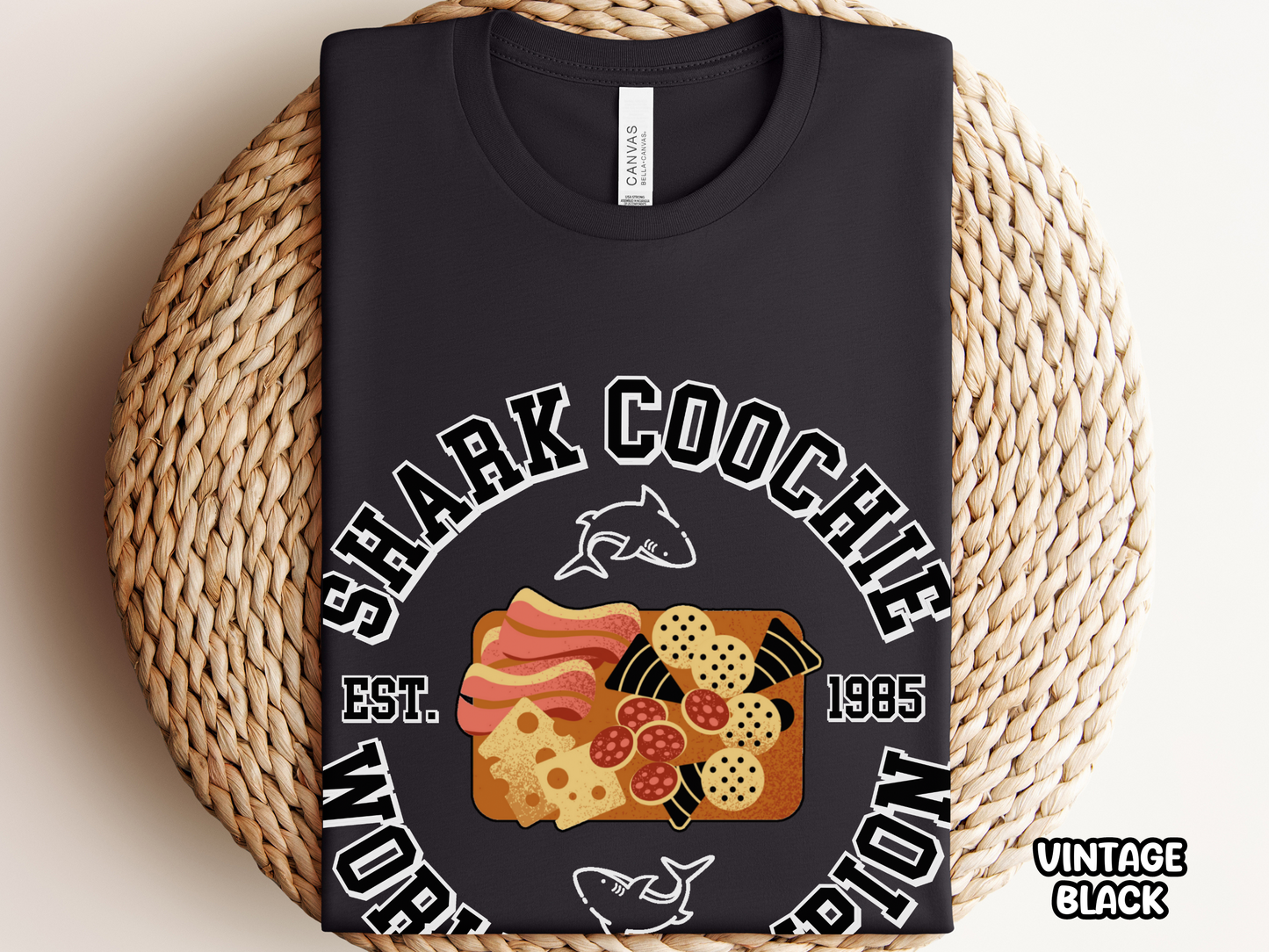 Shark Coochie World Champion Funny Charcuterie Shirt