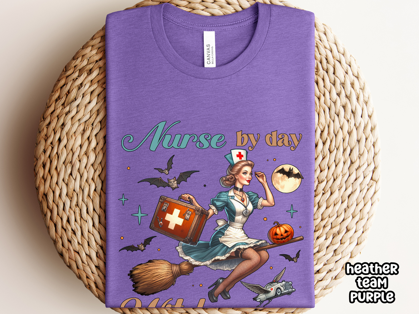 Witchy Nurse By Day Nursing Halloween Tee