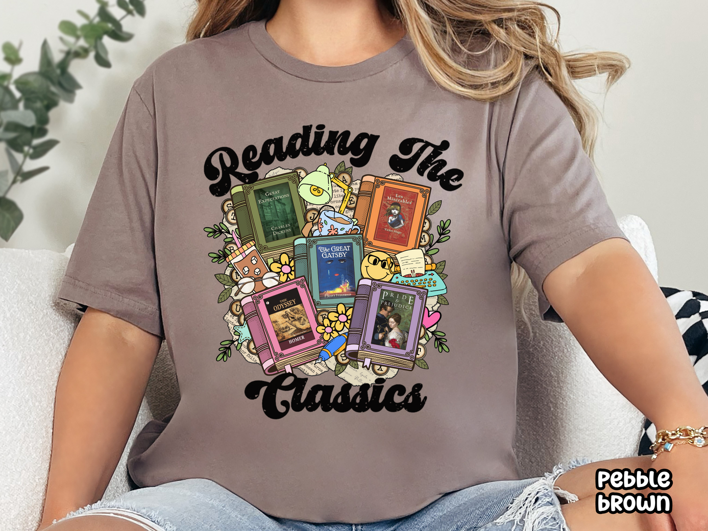 Reading The Classics Custom Book Cover Bookish Shirt