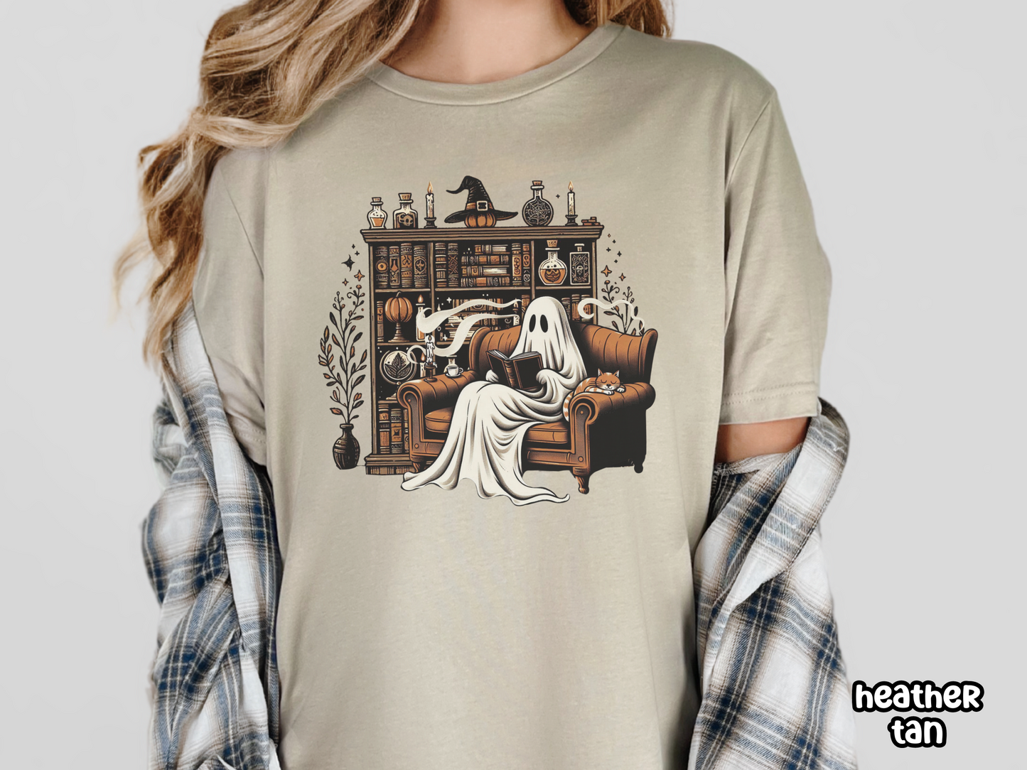 Bookish Reading Library Ghost Spooky Season Tee