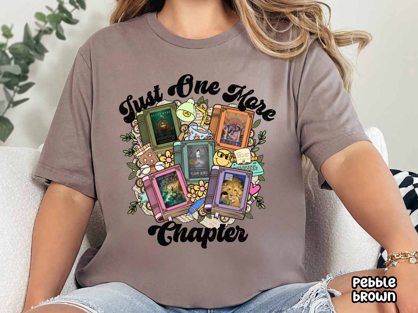 Just One More Chapter Custom Book Cover Bookish Shirt