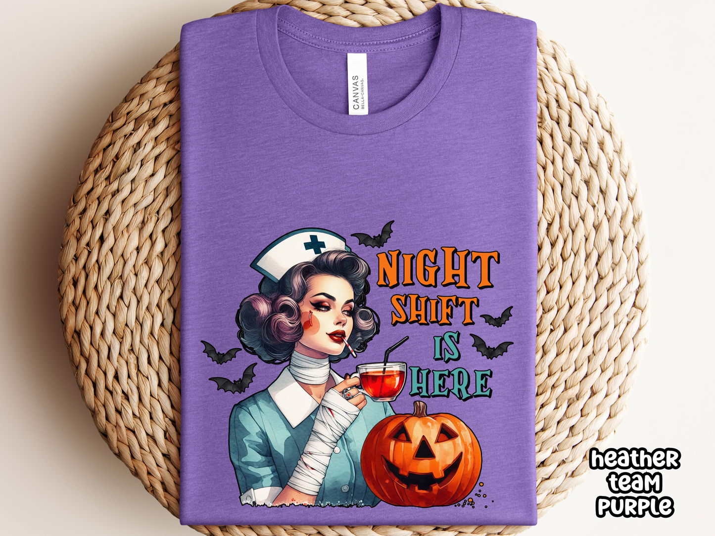 Night Shift Nurse Vintage Style Halloween Shirt