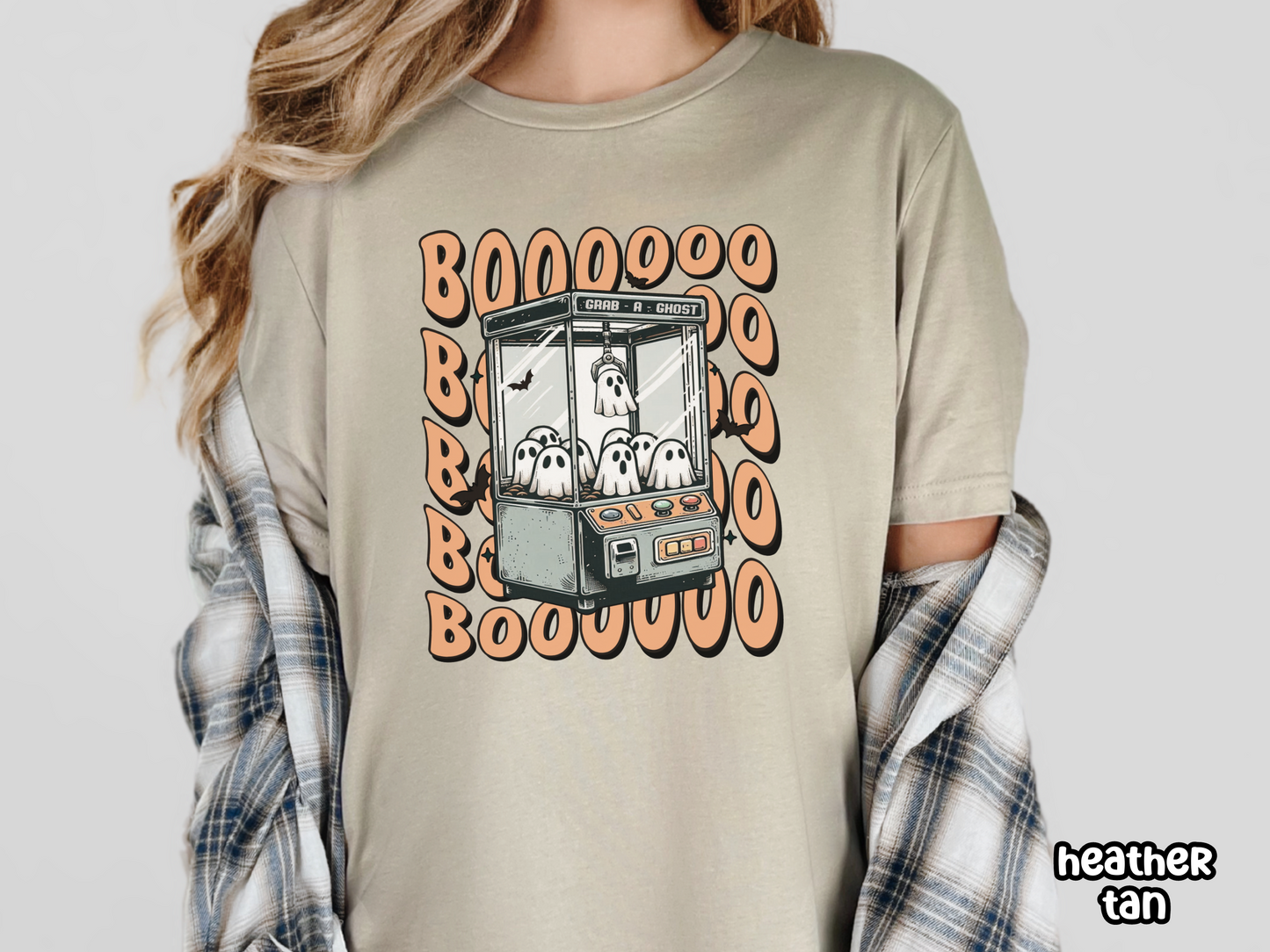 Cute Ghost Claw Machine Arcade Retro Halloween Tee