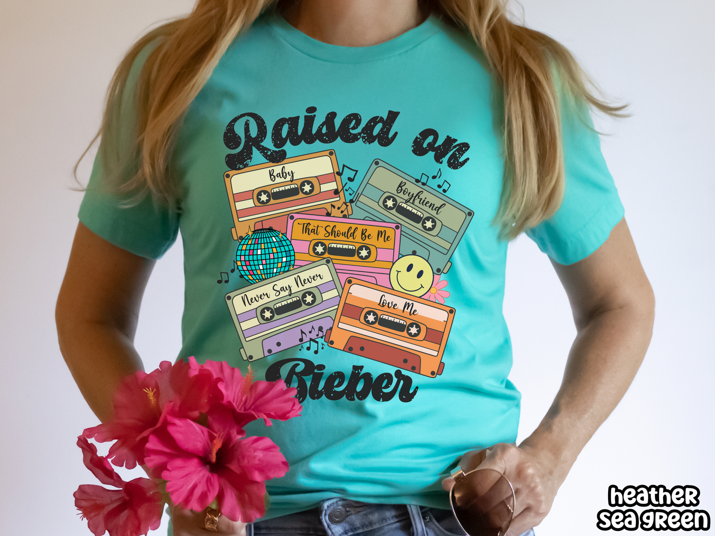 Bieber Raised on Pop Retro Cassette Tape Fully Custom Music Shirt