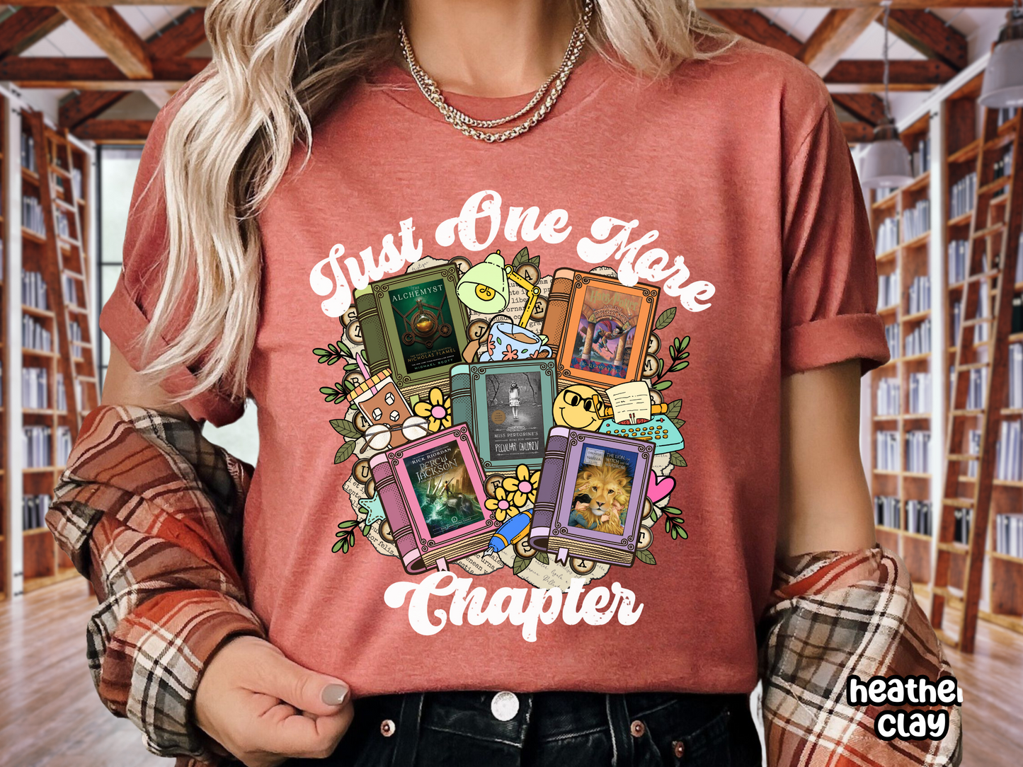 Just One More Chapter Custom Book Cover Bookish Shirt