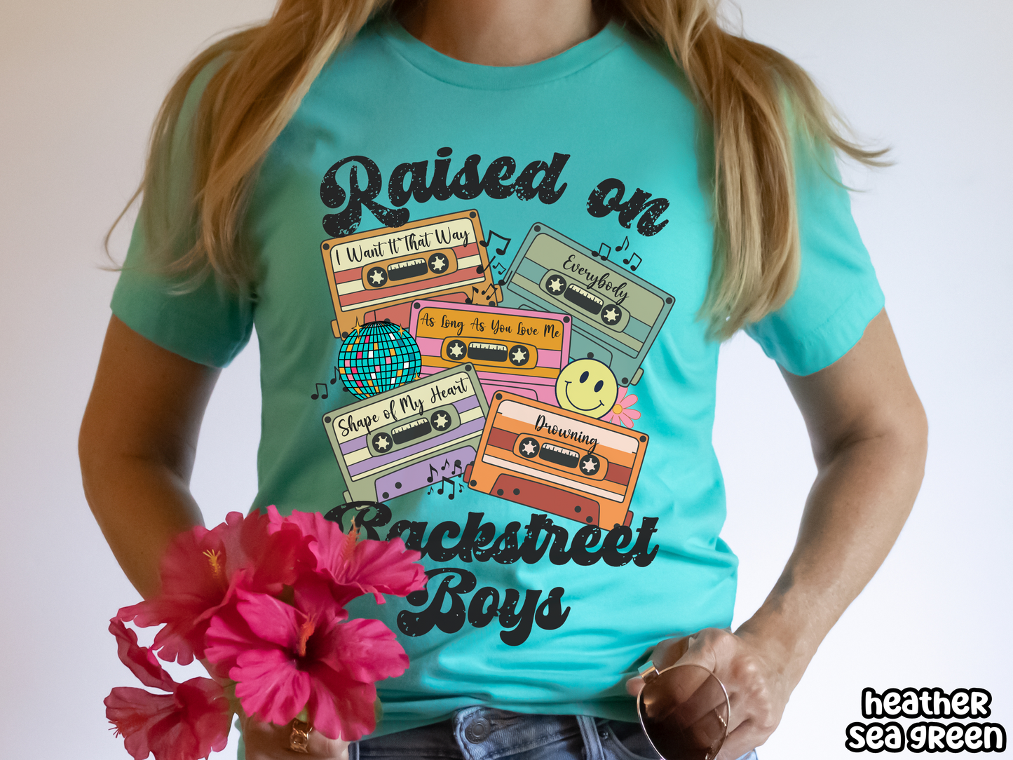 Backstreet Boys Raised on Boy Bands Pop Retro Cassette Tape Fully Custom Music Shirt