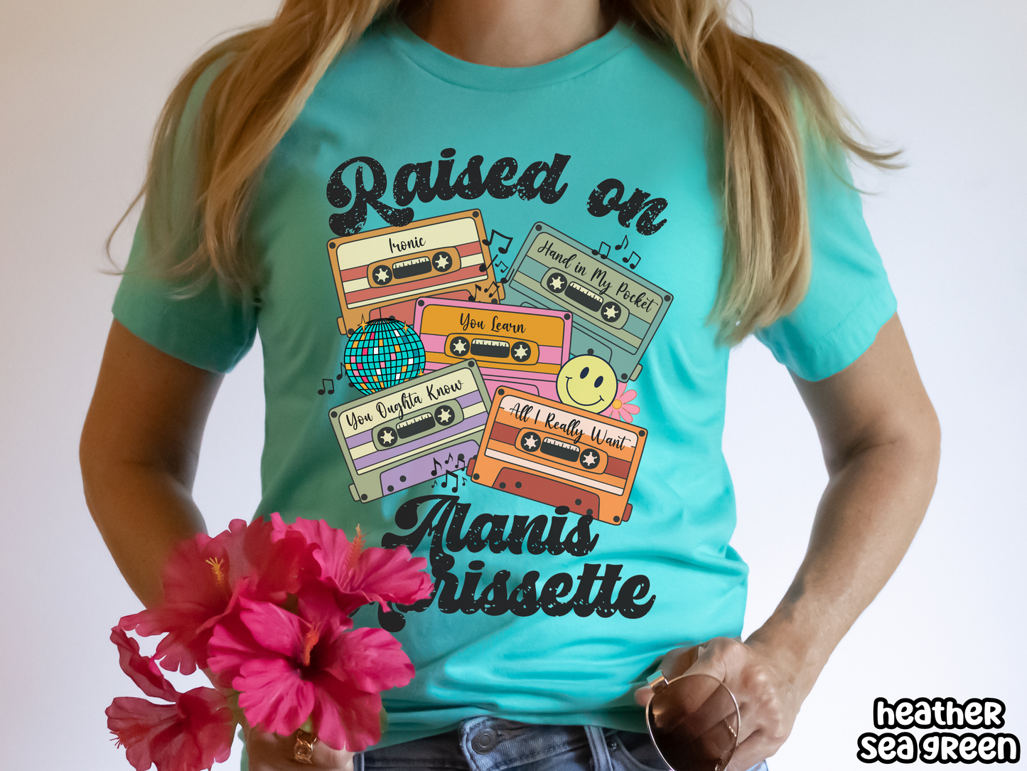 Alanis Morissette Raised on Pop Retro Cassette Tape Fully Custom Music Shirt