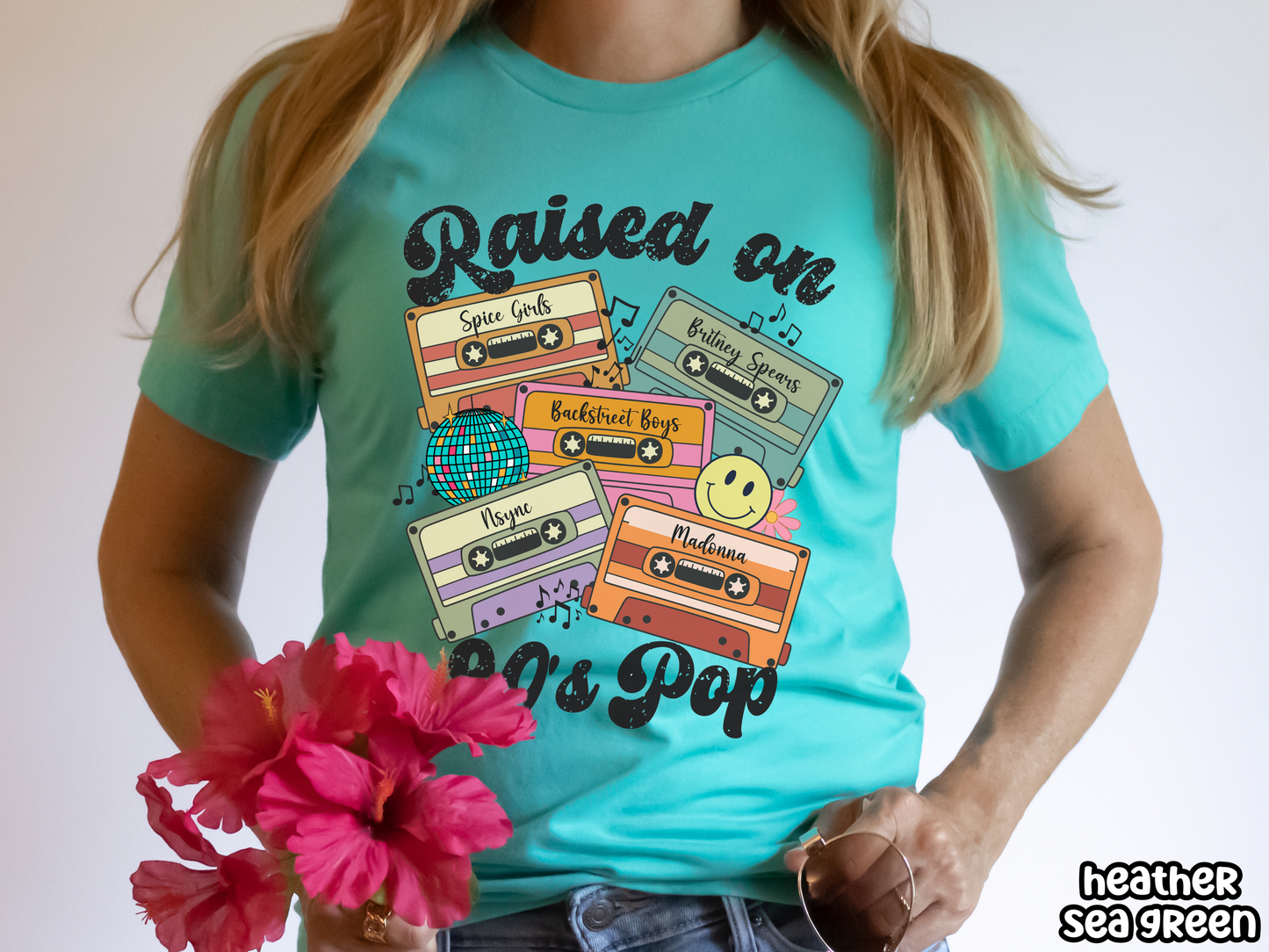 90's Pop Raised on Pop Retro Cassette Tape Fully Custom Music Shirt