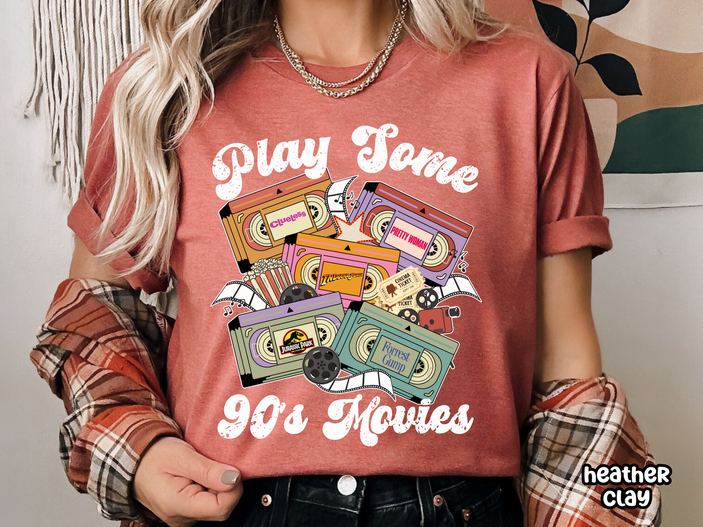 90s Movies Play Some 90s Films VHS Tape Custom Movie Tee