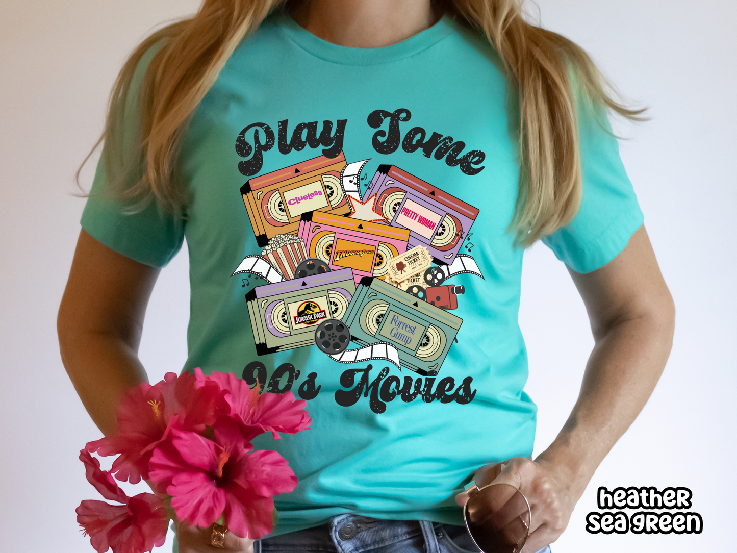 90s Movies Play Some 90s Films VHS Tape Custom Movie Tee