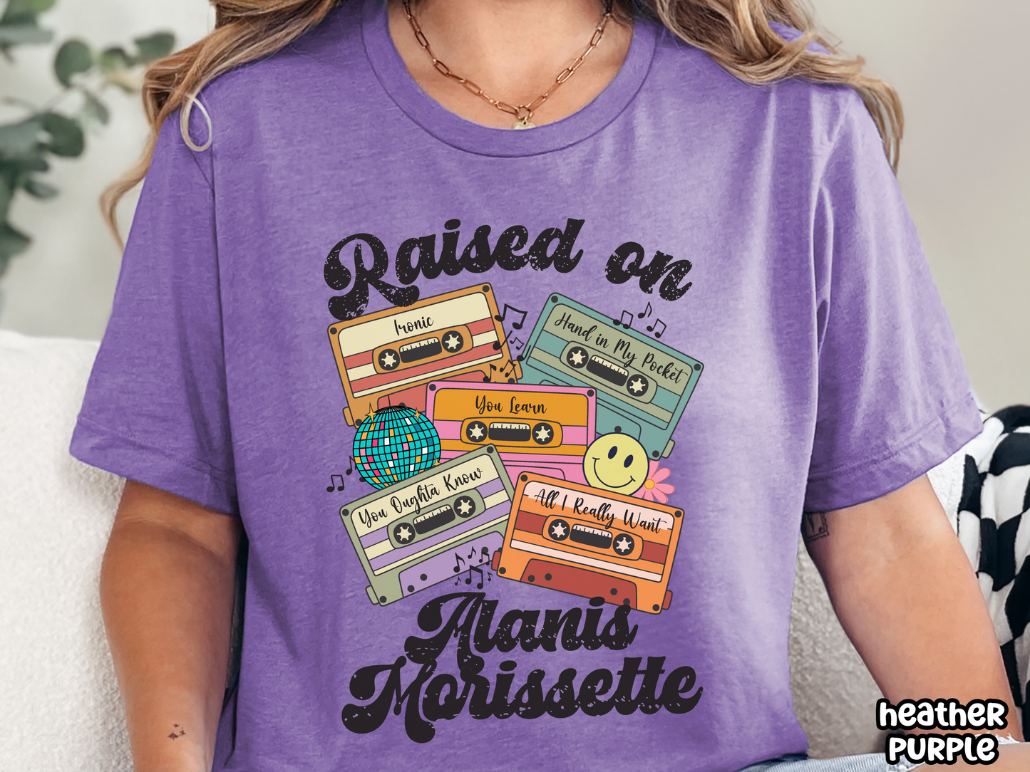 Alanis Morissette Raised on Pop Retro Cassette Tape Fully Custom Music Shirt