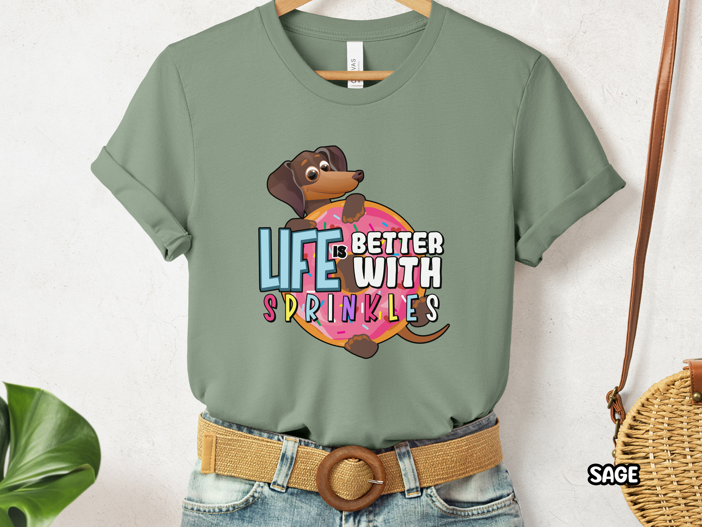 Life Is Better With Sprinkles Dachshund & Donut Shirt