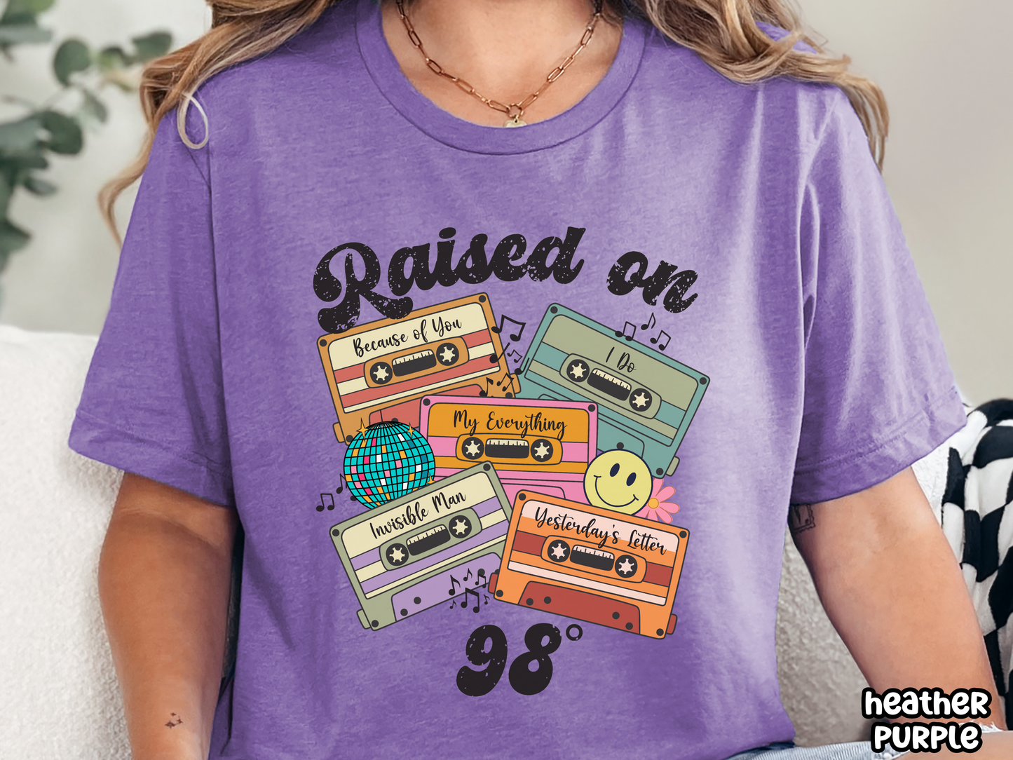 98 Degrees Raised on Boy Bands Pop Retro Cassette Tape Fully Custom Music Shirt