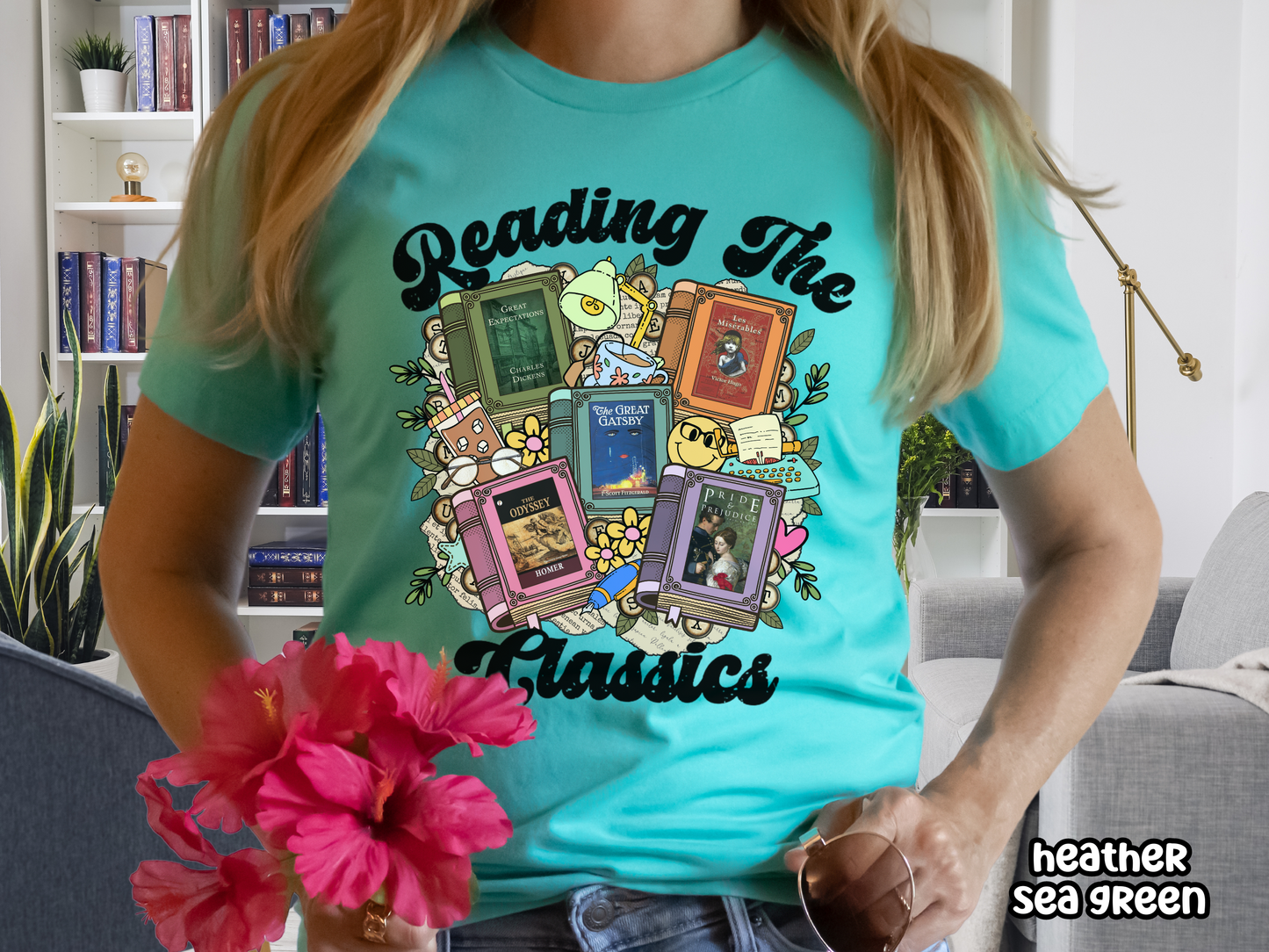 Reading The Classics Custom Book Cover Bookish Shirt