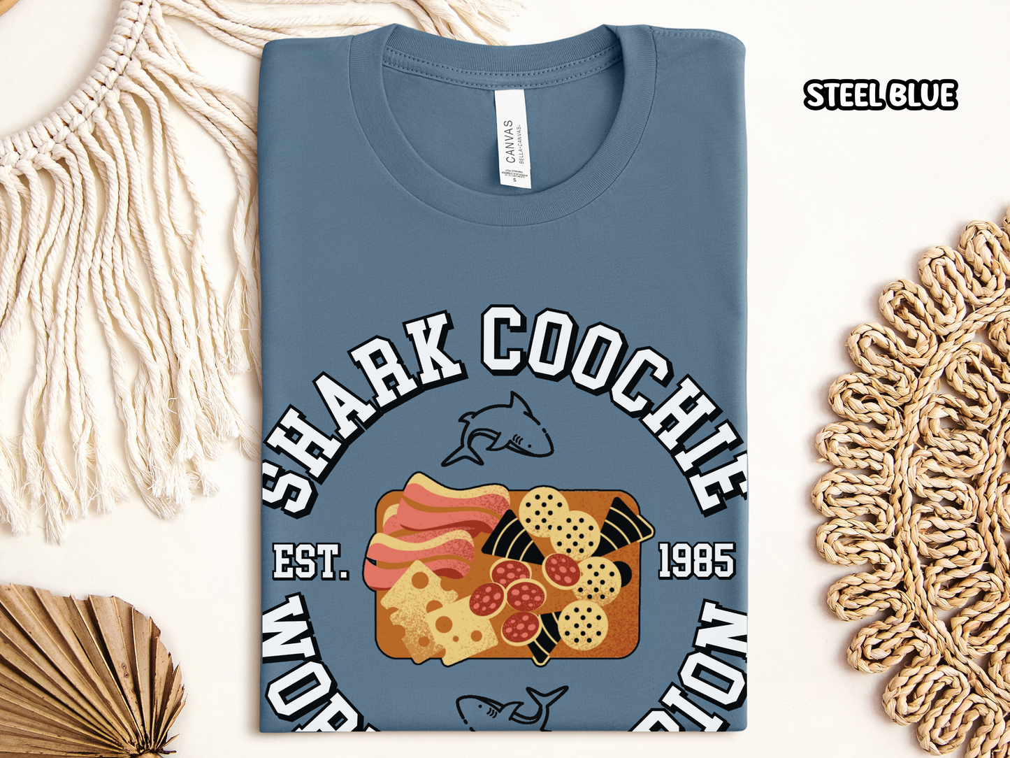 Shark Coochie World Champion Funny Charcuterie Shirt