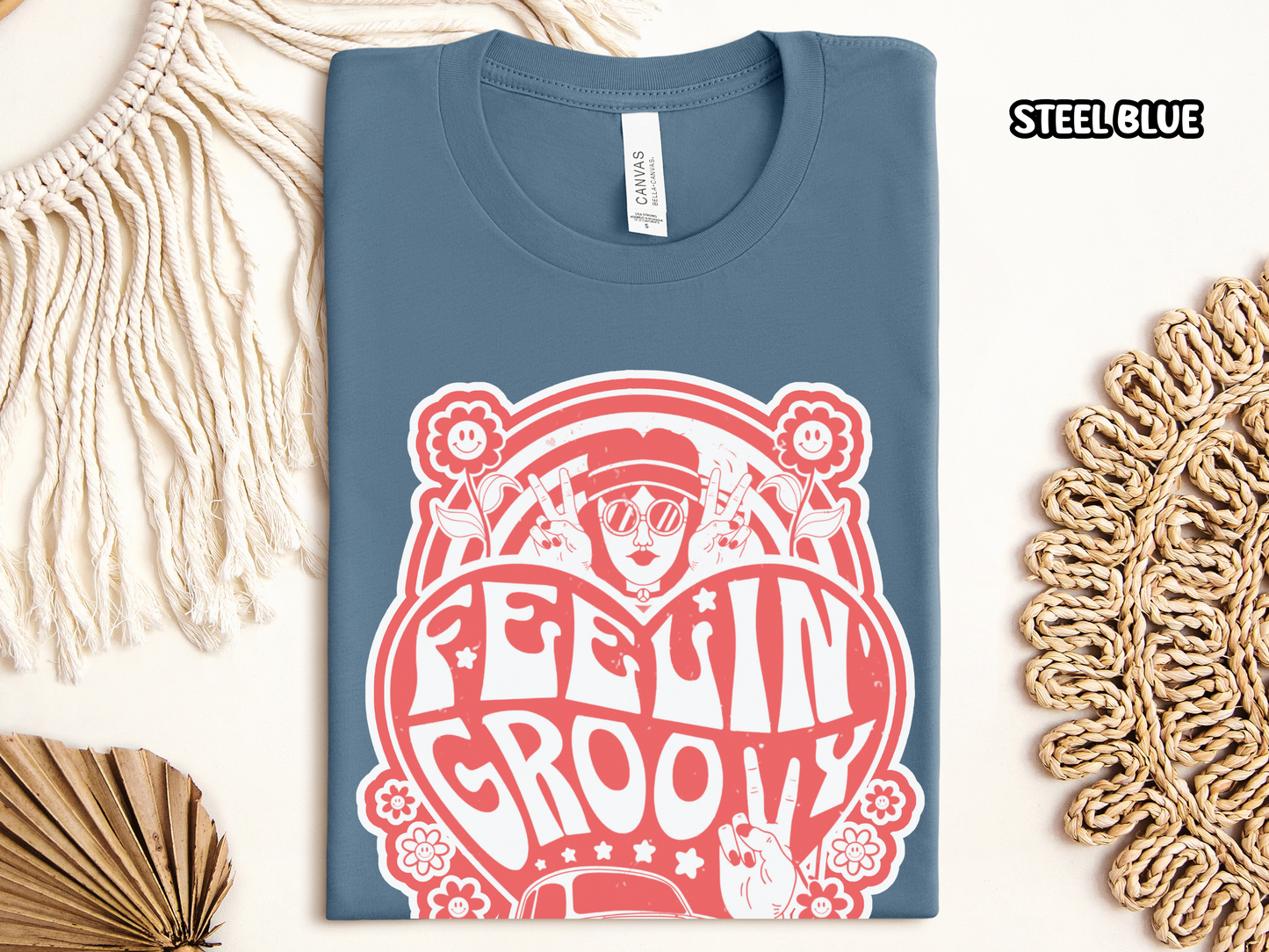 Feelin' Groovy Flower Child Hippy Love Shirt