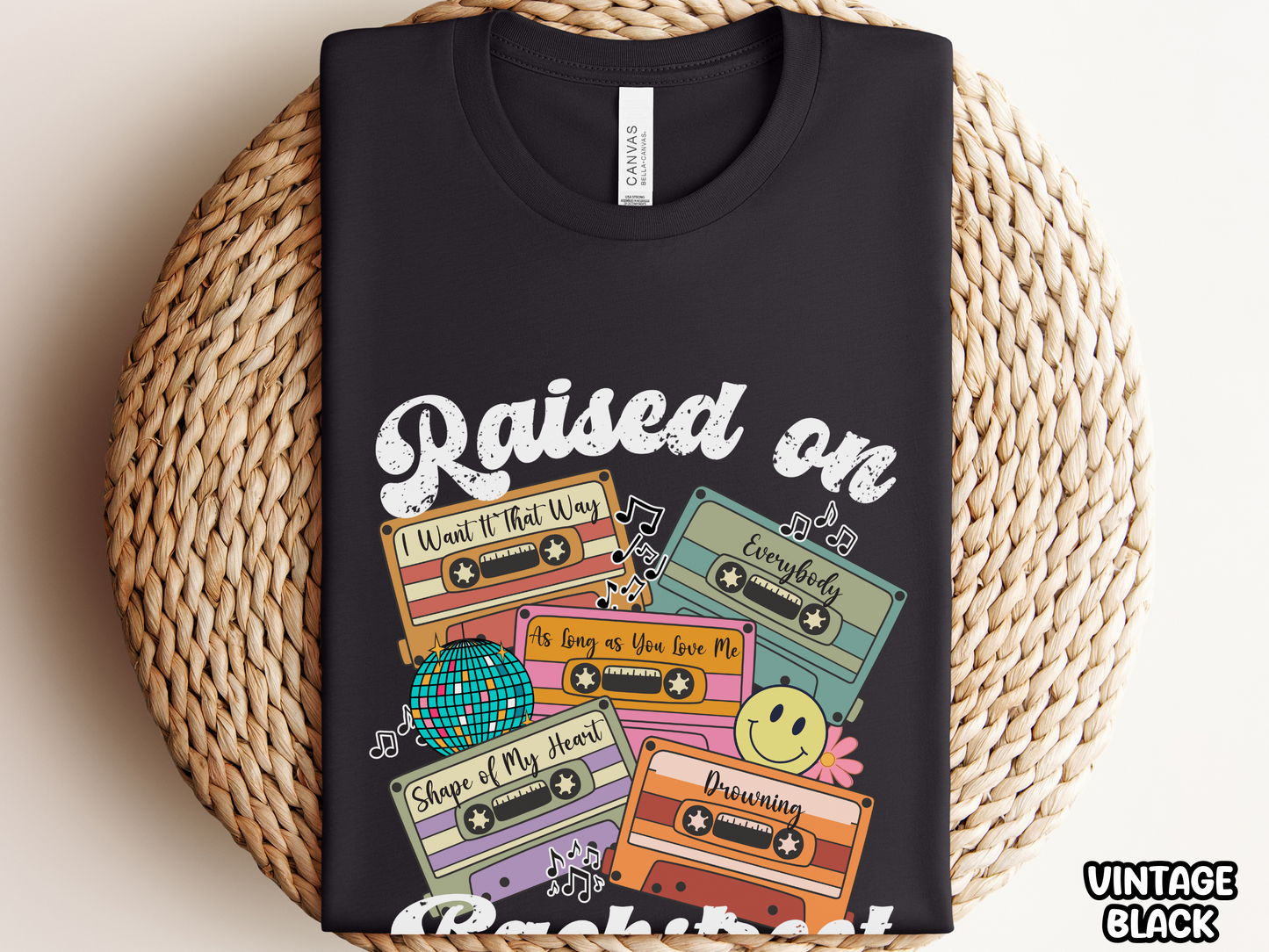 Backstreet Boys Raised on Boy Bands Pop Retro Cassette Tape Fully Custom Music Shirt