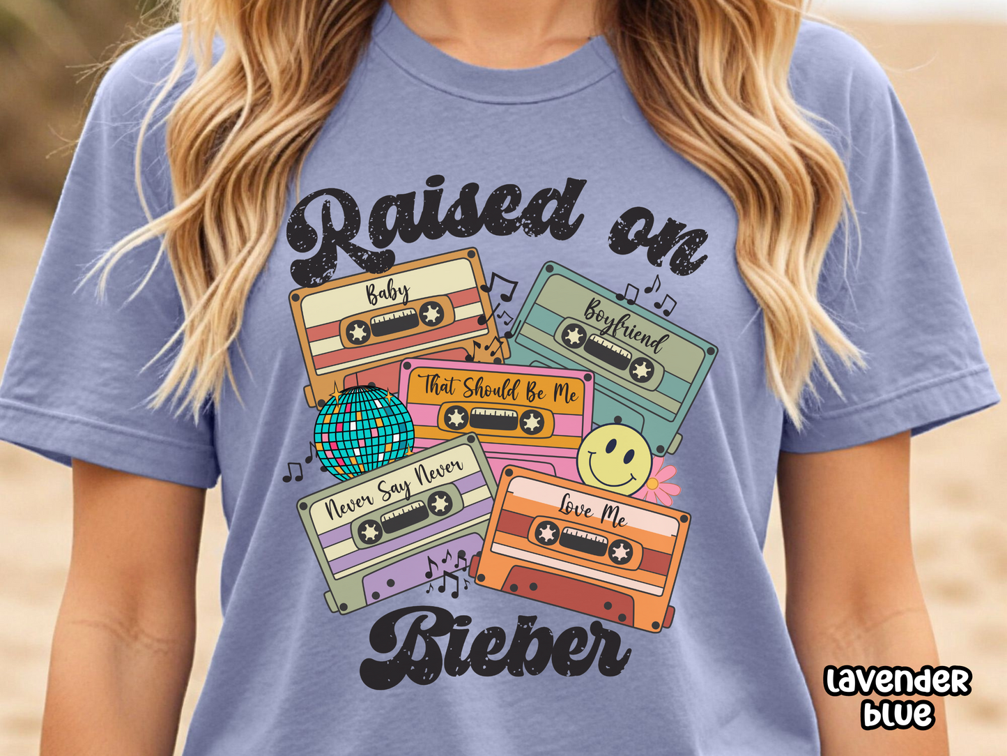 Bieber Raised on Pop Retro Cassette Tape Fully Custom Music Shirt