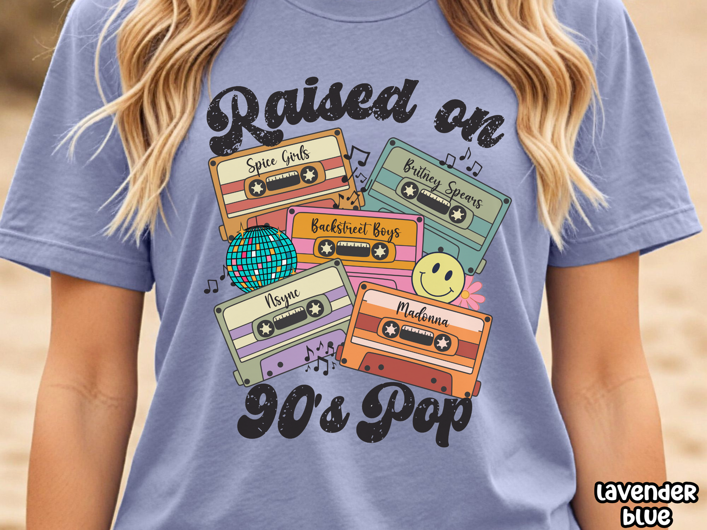 90's Pop Raised on Pop Retro Cassette Tape Fully Custom Music Shirt