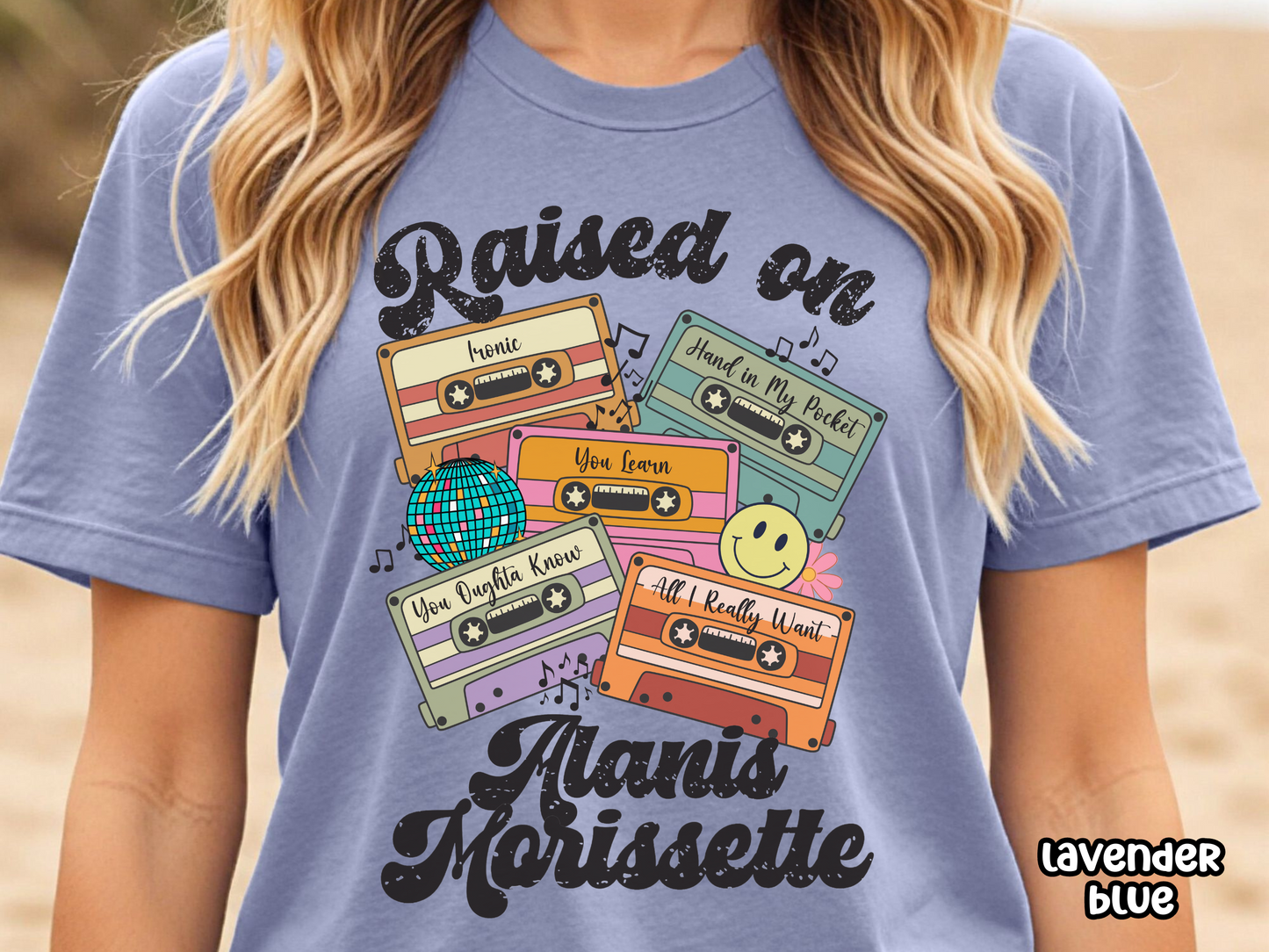 Alanis Morissette Raised on Pop Retro Cassette Tape Fully Custom Music Shirt