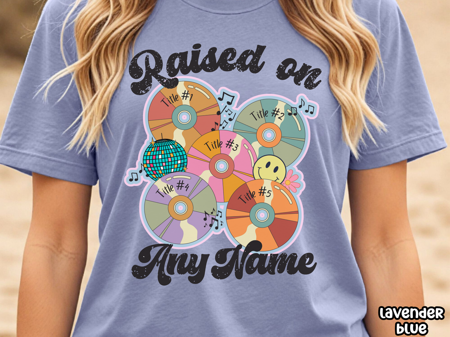 'Any Artist' Raised on Pop Retro CD Fully Custom Music Shirt