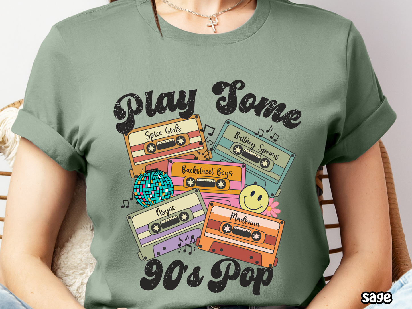 90's Pop Play Some Pop Retro Cassette Tape Fully Custom Music Shirt