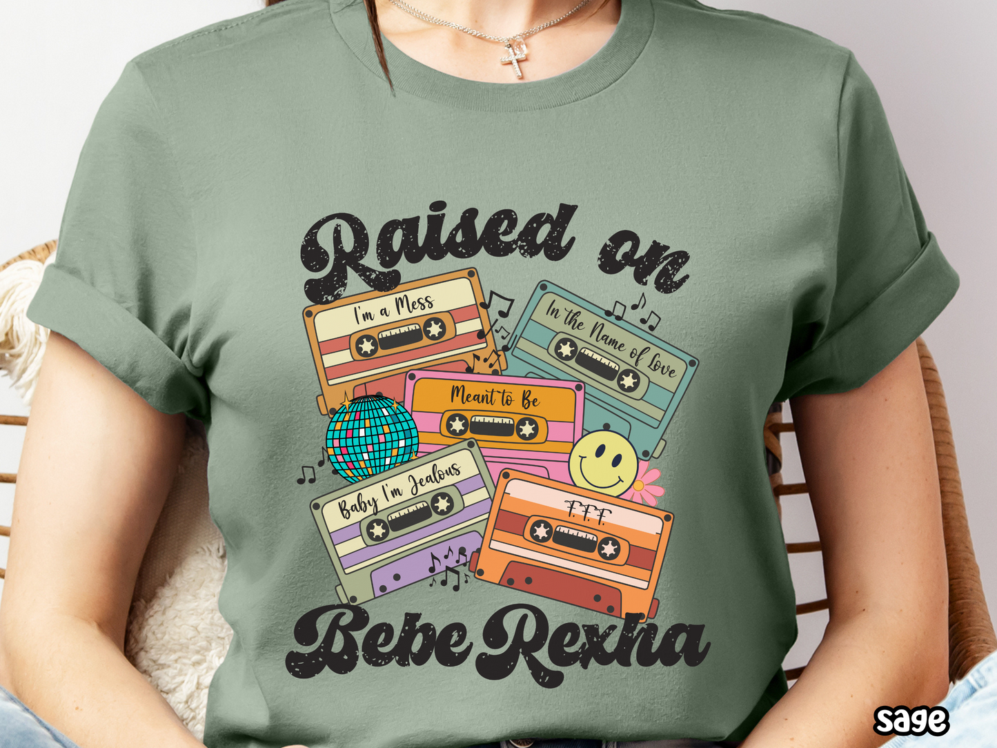 Bebe Rexha Raised on Pop Retro Cassette Tape Fully Custom Music Shirt