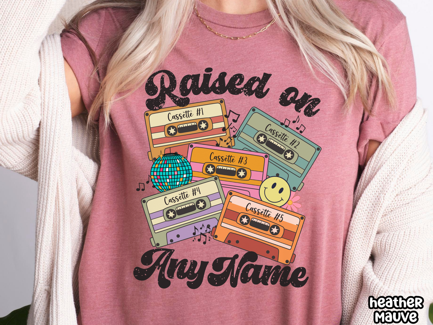 'Any Artist' Raised on Pop Retro Cassette Tape Fully Custom Music Shirt