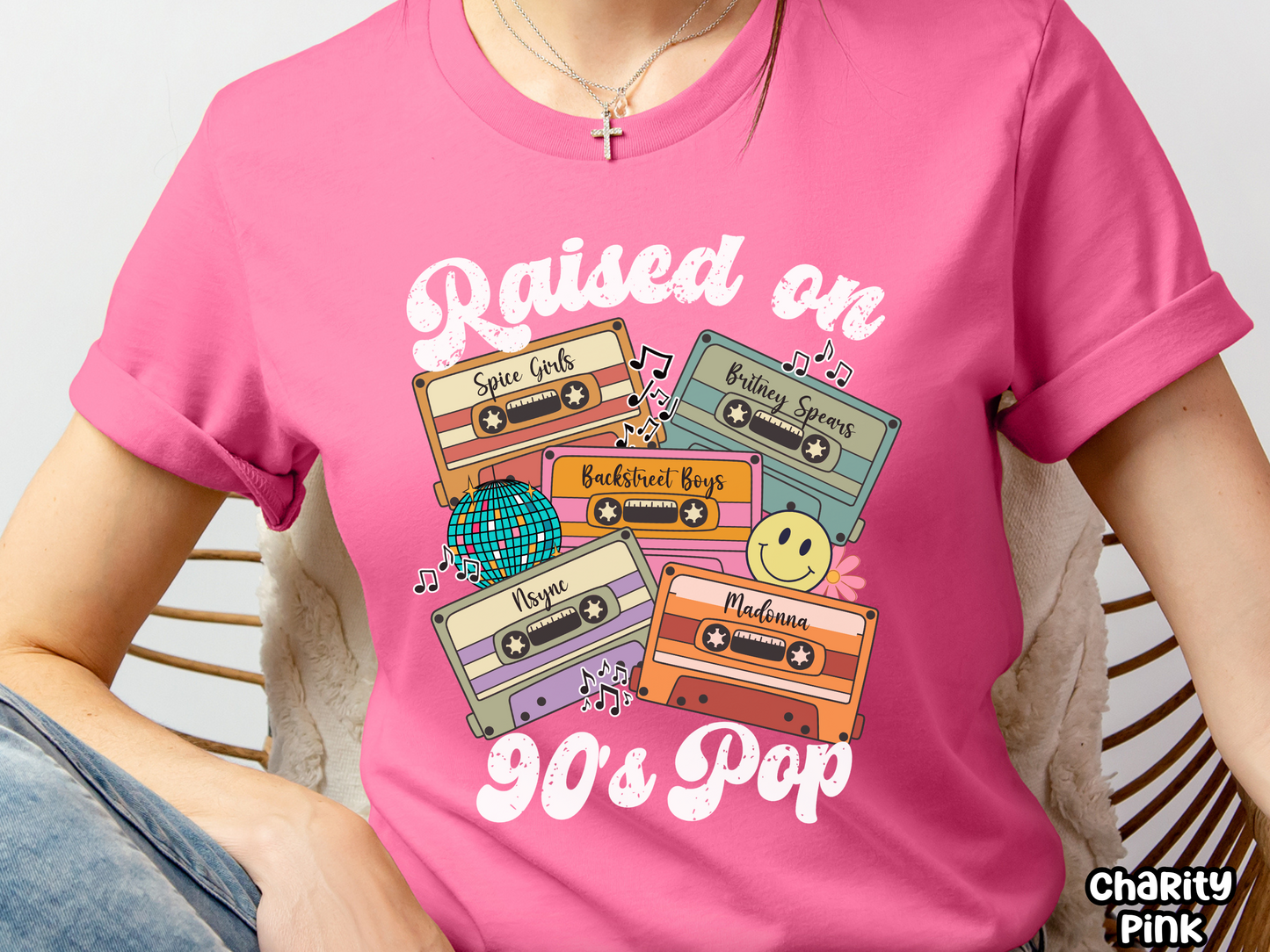 90's Pop Raised on Pop Retro Cassette Tape Fully Custom Music Shirt