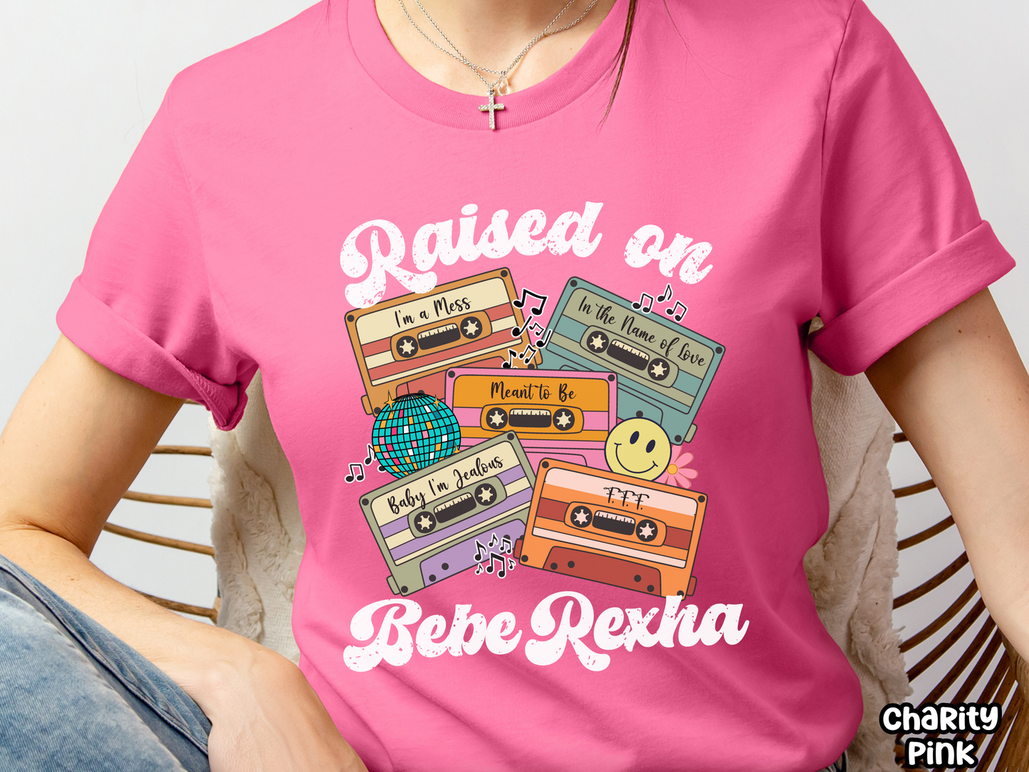 Bebe Rexha Raised on Pop Retro Cassette Tape Fully Custom Music Shirt