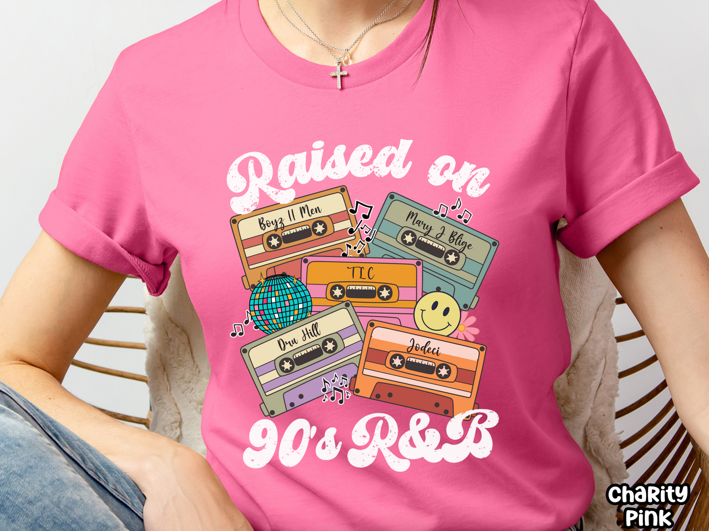 90's R&B Raised on Pop/Rap Retro Cassette Tape Fully Custom Music Shirt