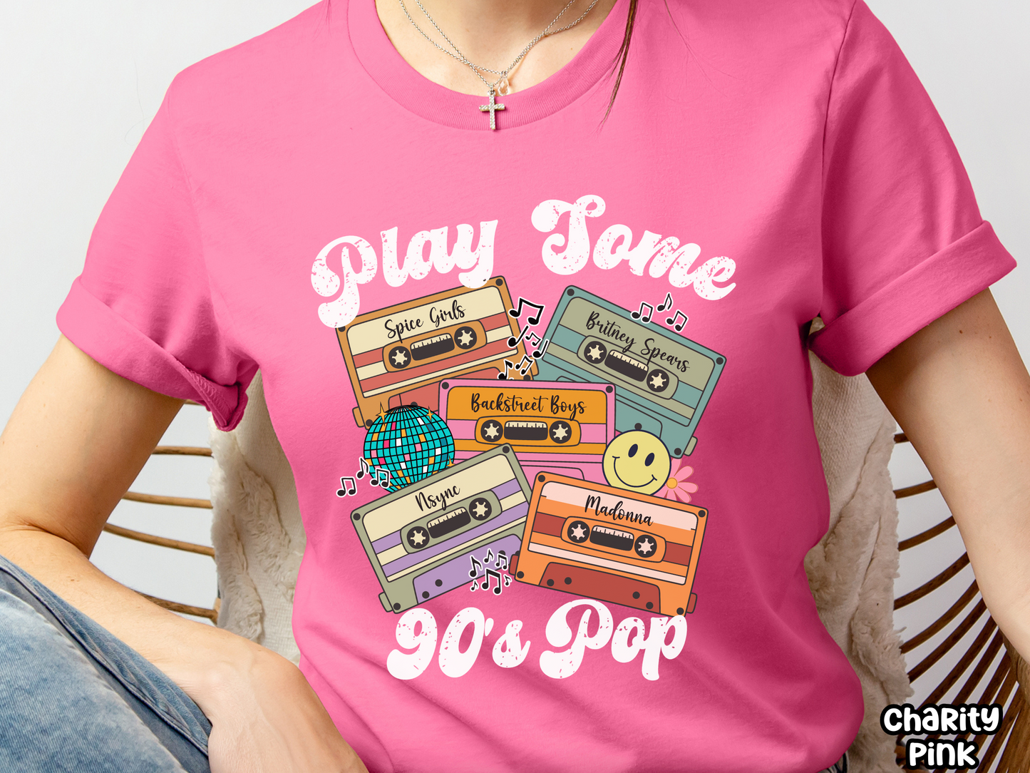 90's Pop Play Some Pop Retro Cassette Tape Fully Custom Music Shirt