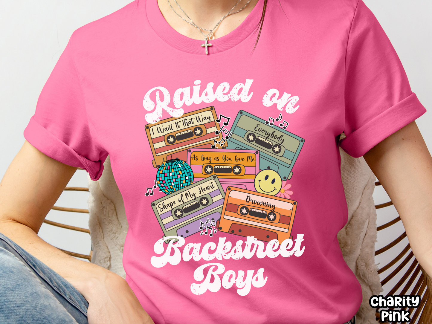 Backstreet Boys Raised on Boy Bands Pop Retro Cassette Tape Fully Custom Music Shirt