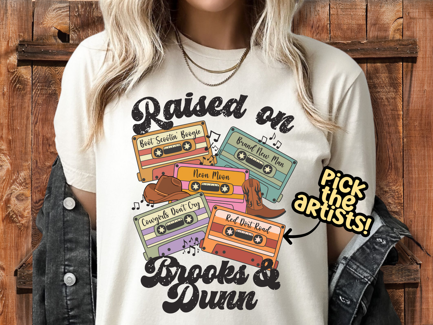 Raised On BrooksDunn Retro Cassette Tape Custom Music Shirt