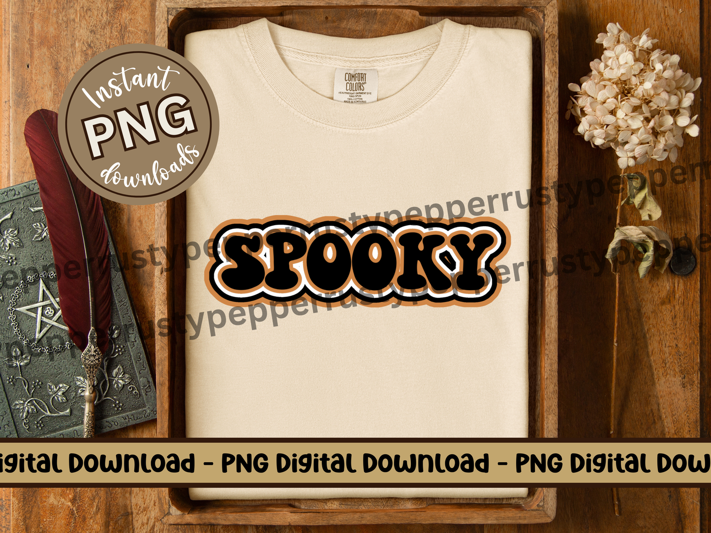 Spooky Retro Font Halloween PNG File