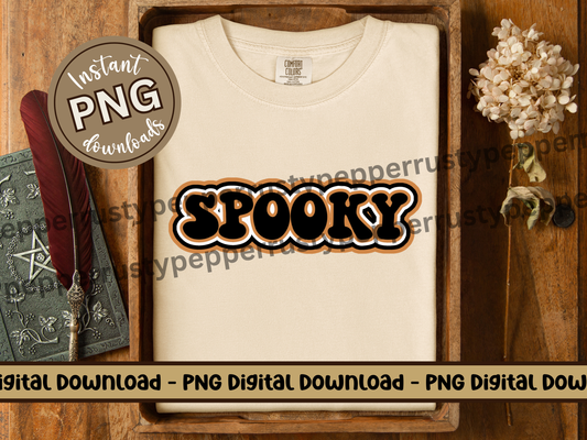 Spooky Retro Font Halloween PNG File