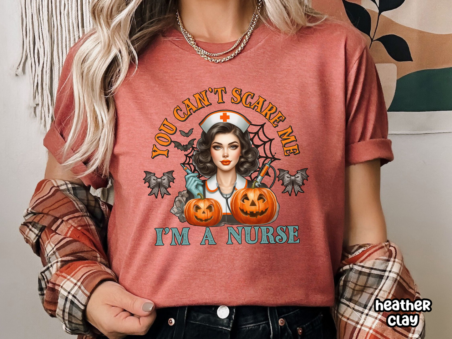 Can't Scare Me I'm A Nurse Nursing Halloween Tee