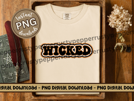 Wicked Retro Font Halloween PNG File