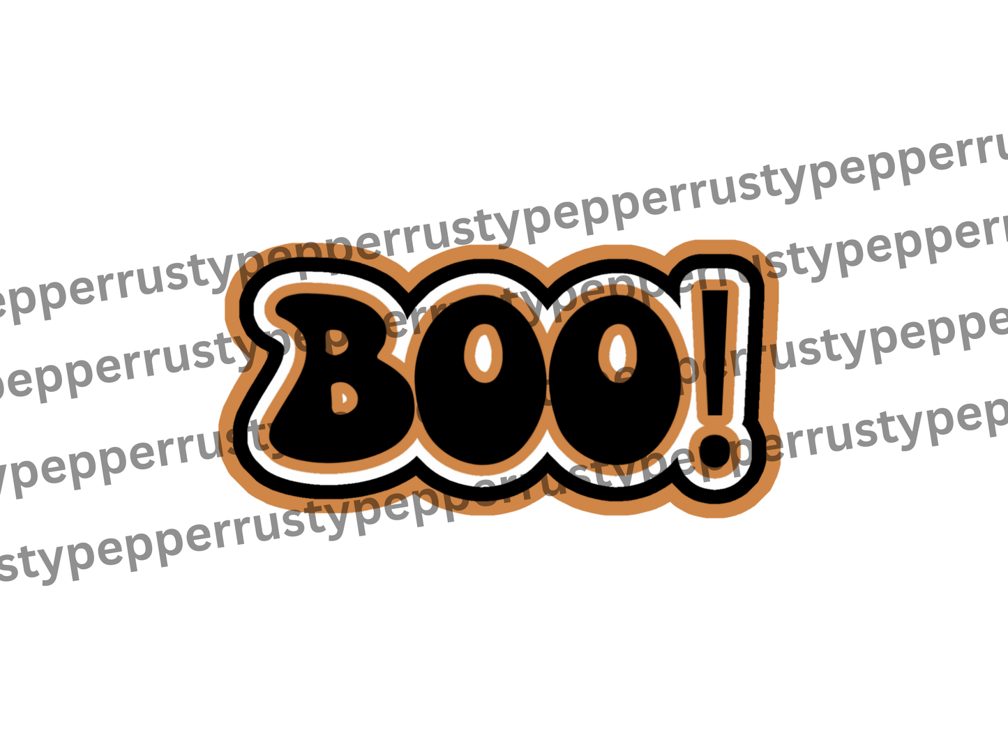 Boo Retro Font Halloween PNG File