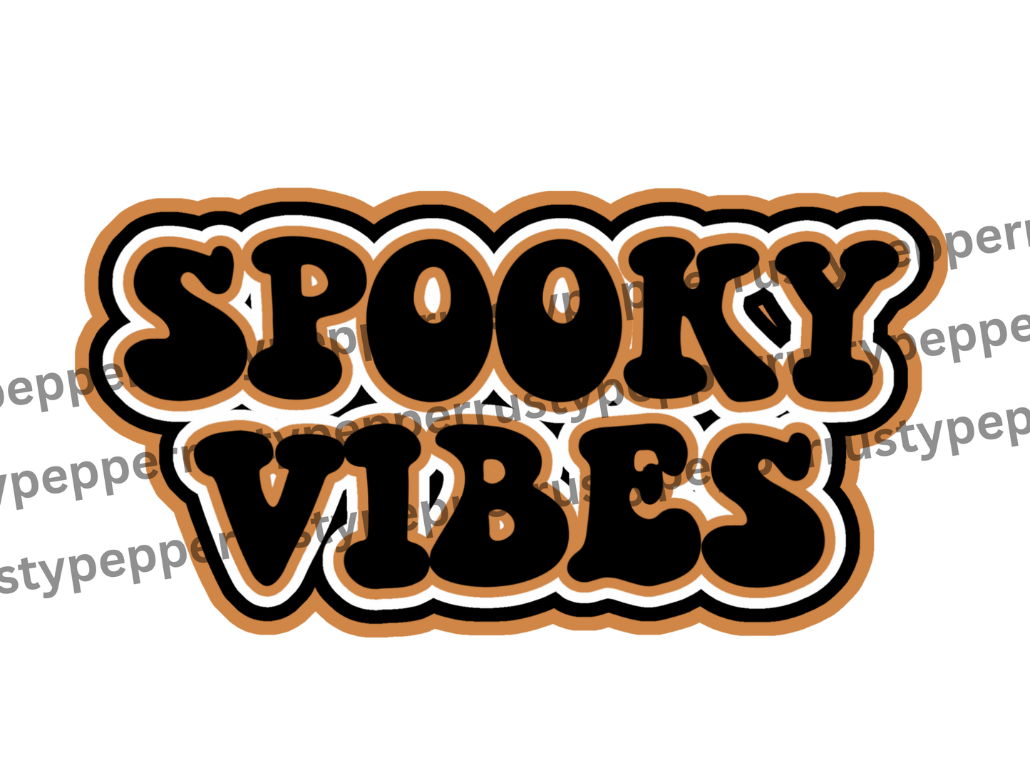 Spooky Vibes Retro Font Halloween PNG File