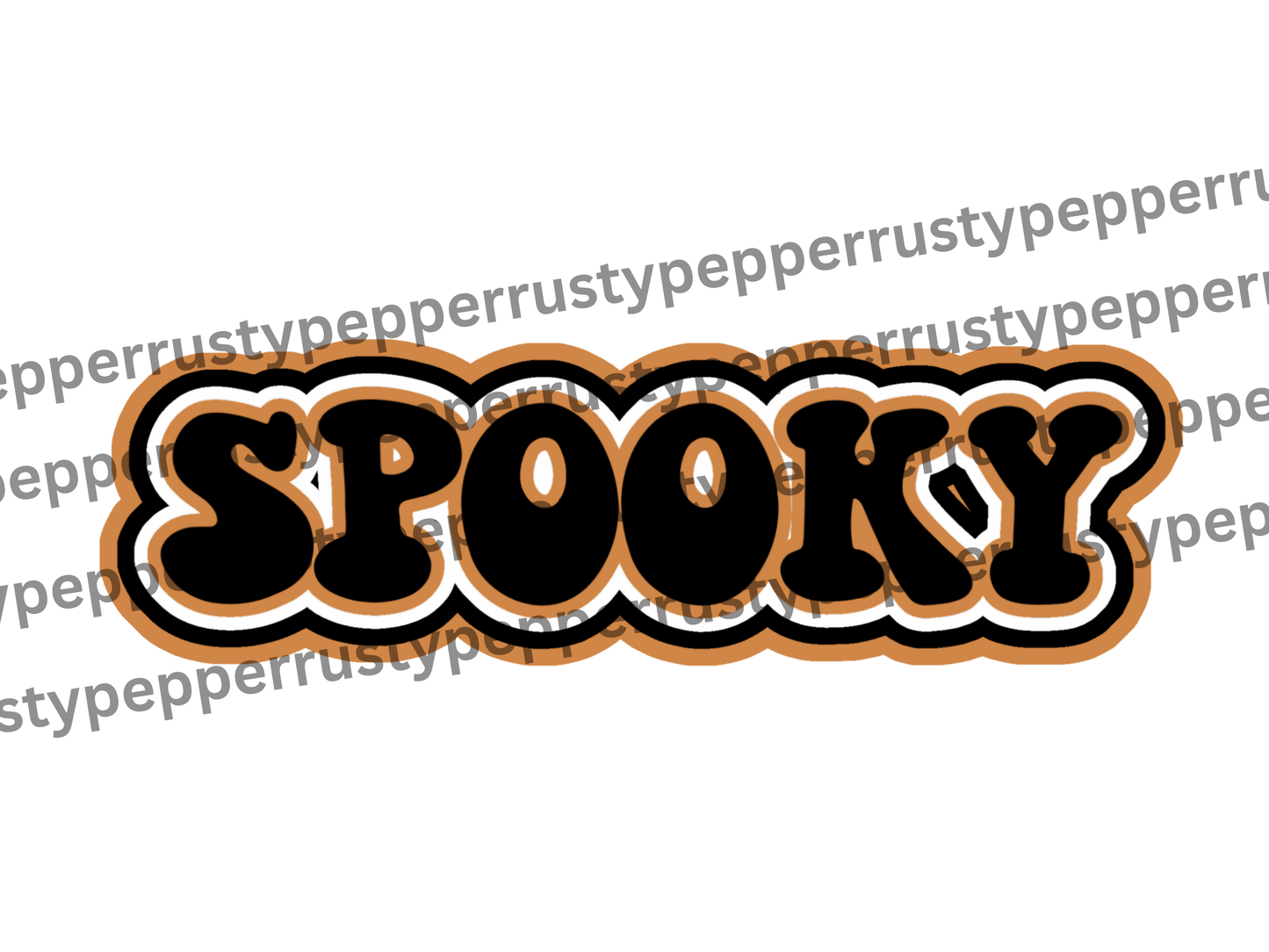 Spooky Retro Font Halloween PNG File