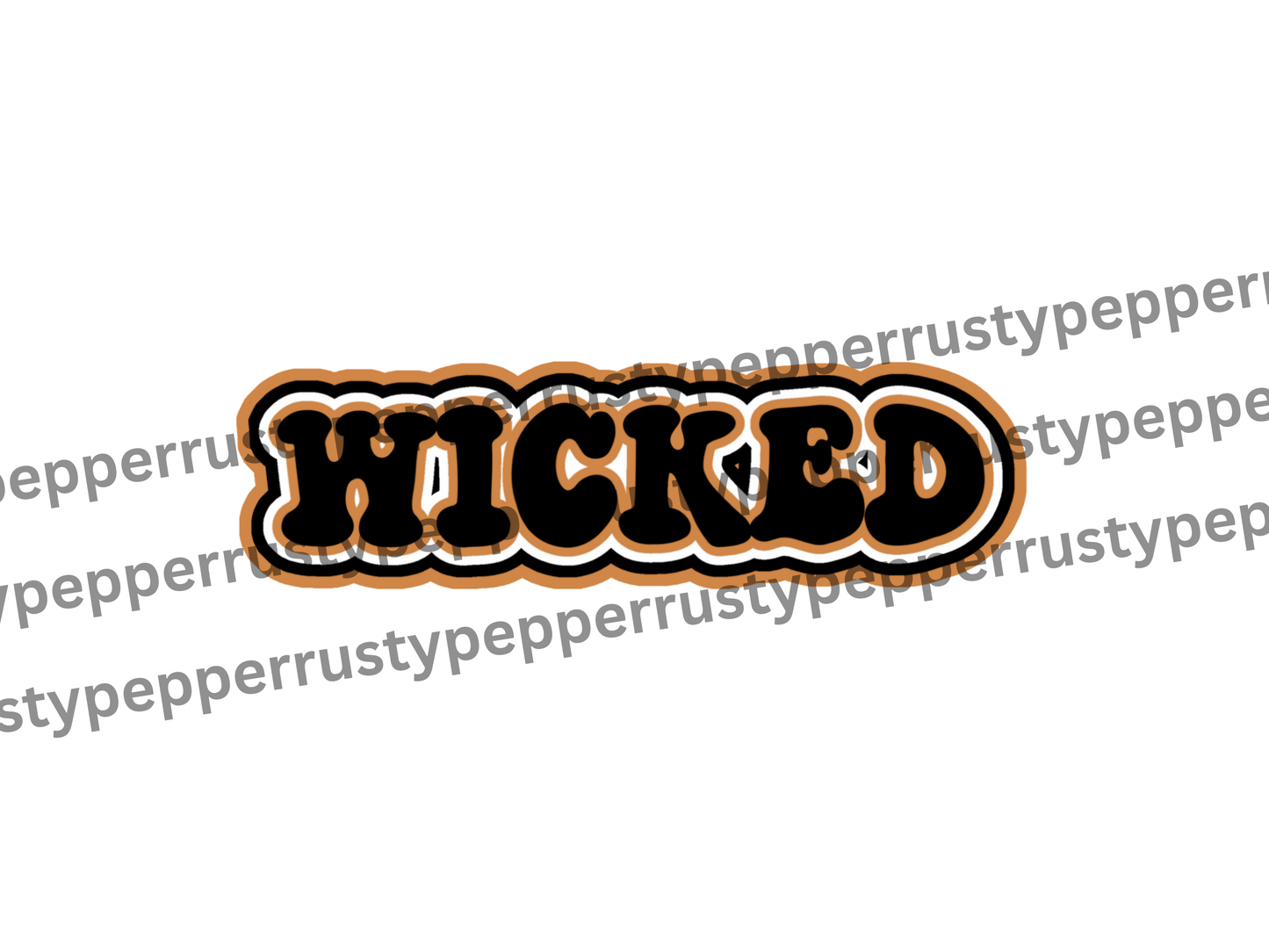 Wicked Retro Font Halloween PNG File