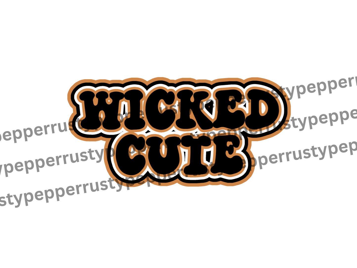 Wicked Cute Retro Font Halloween PNG File