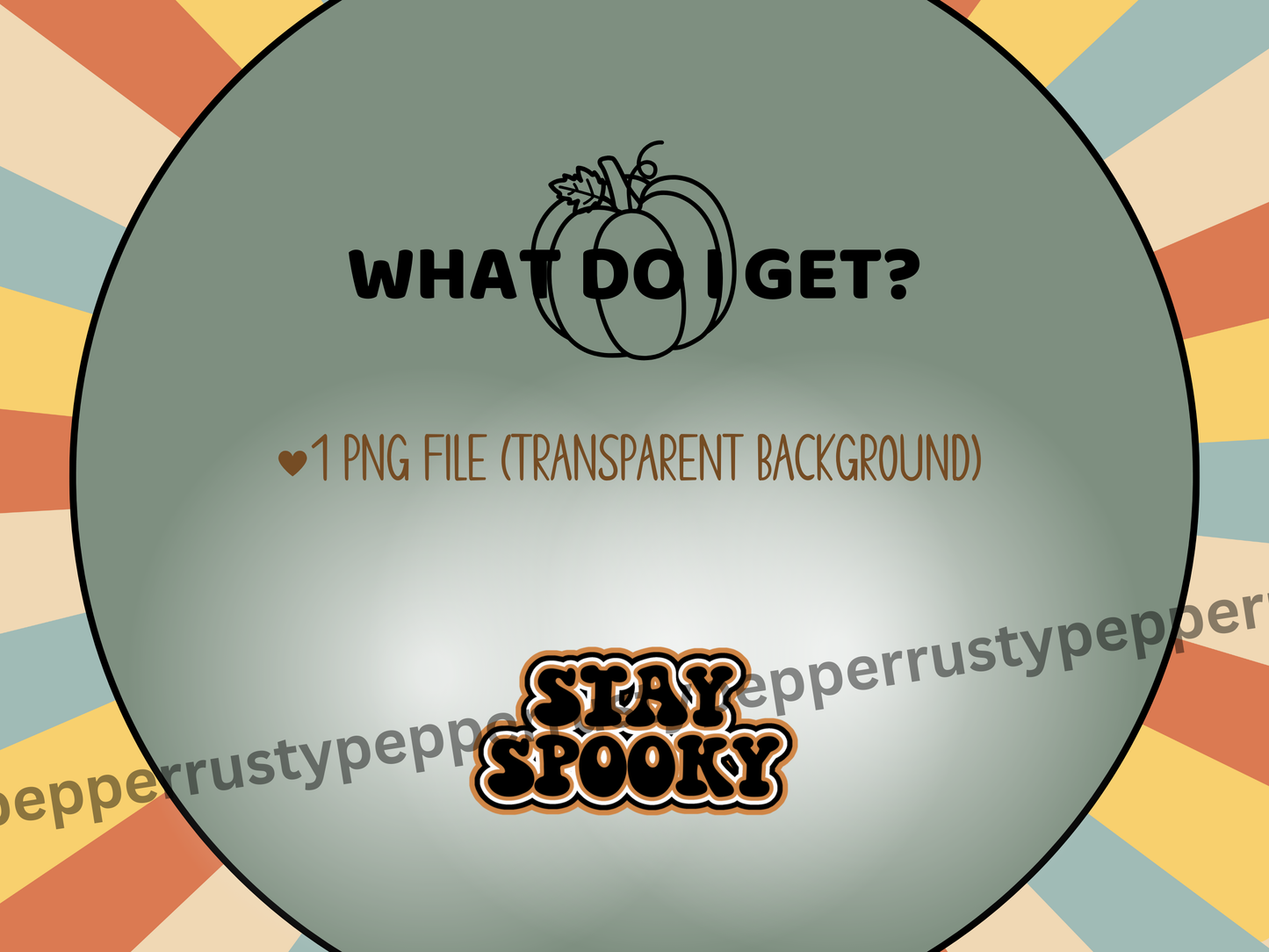 Stay Spooky Retro Font Halloween PNG File