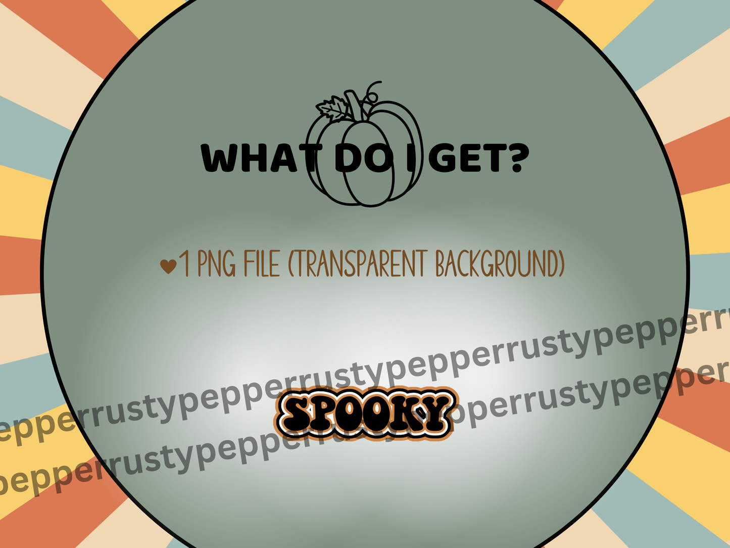 Spooky Retro Font Halloween PNG File