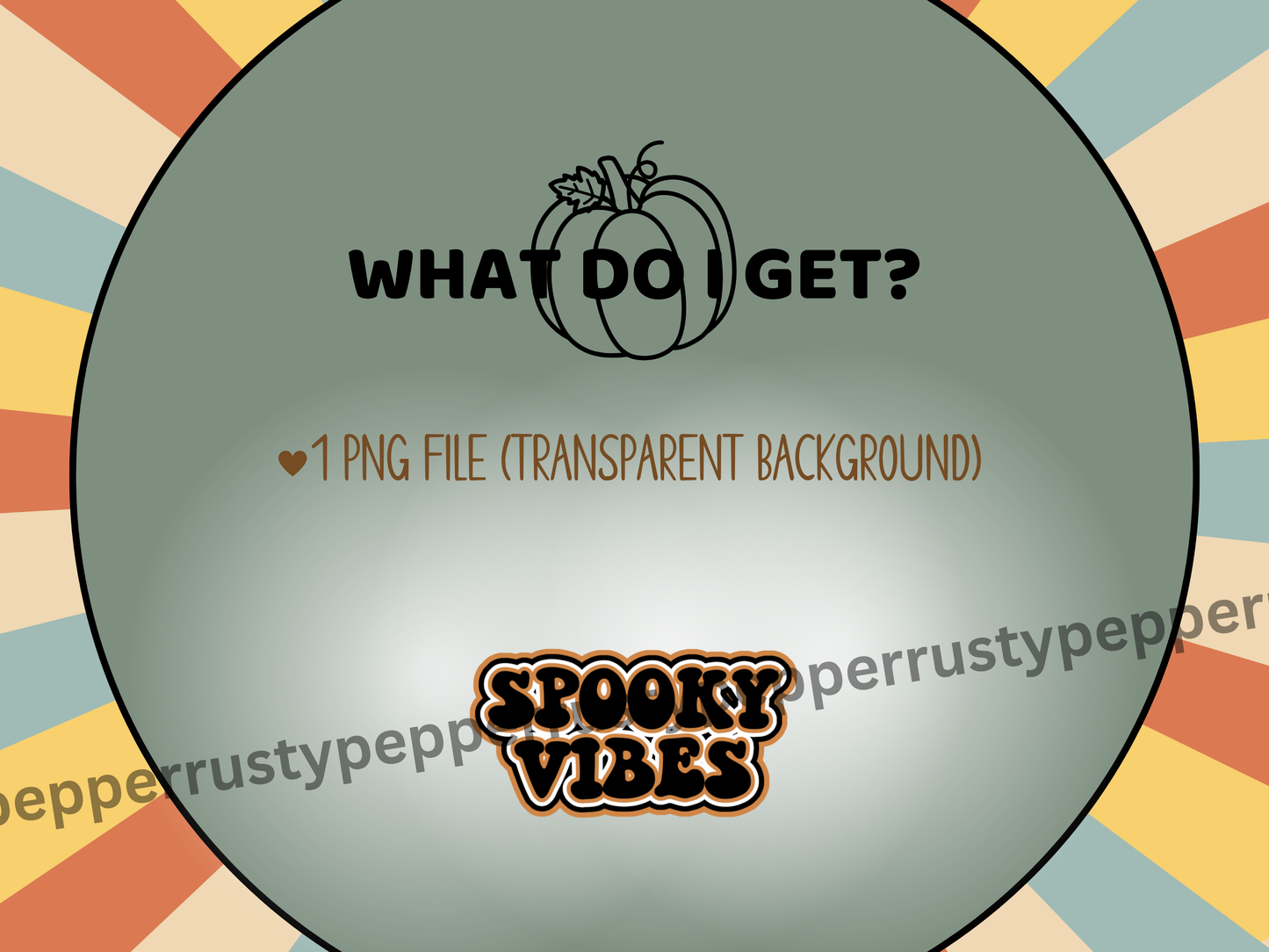 Spooky Vibes Retro Font Halloween PNG File