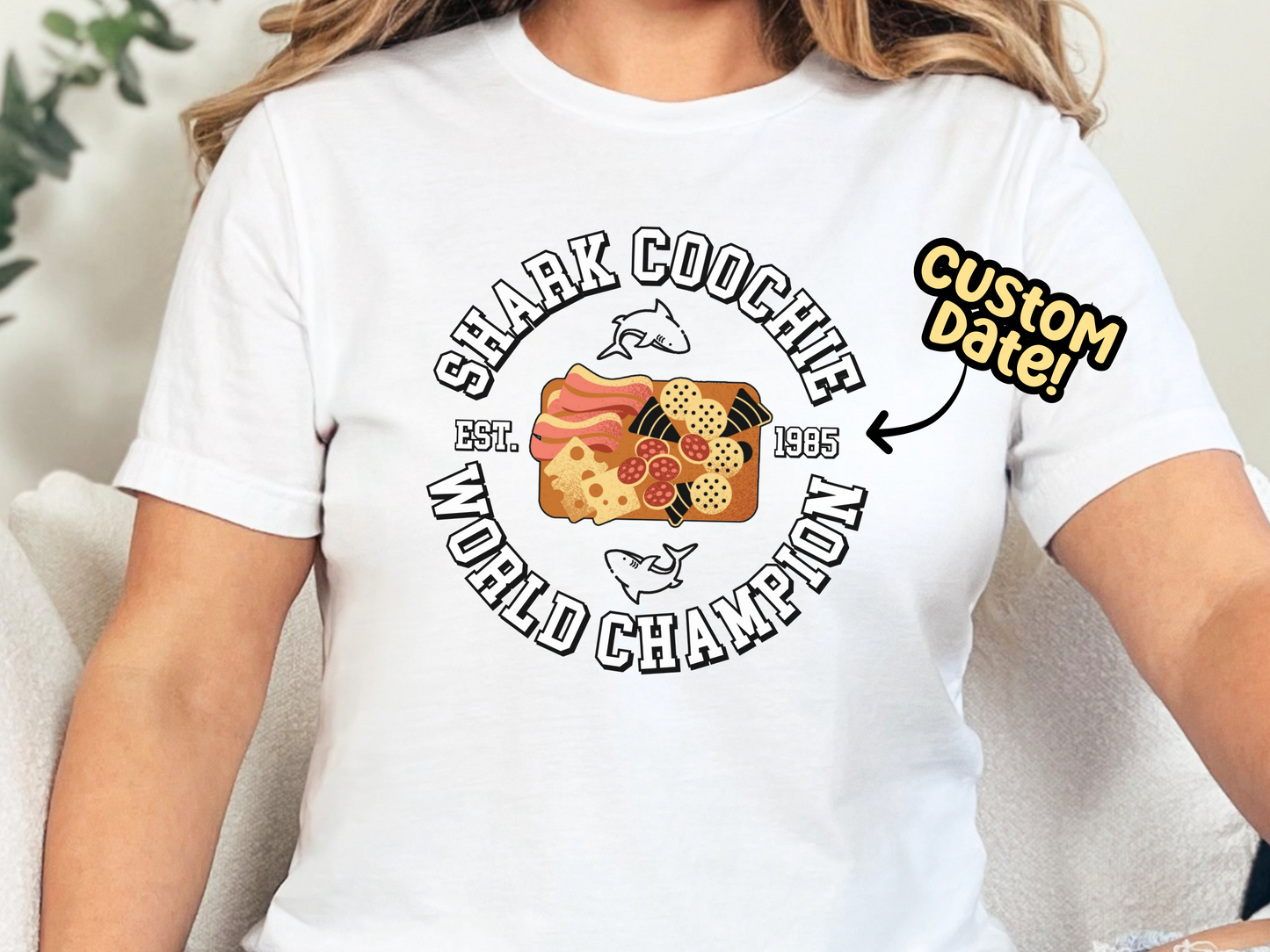 Shark Coochie World Champion Funny Charcuterie Shirt