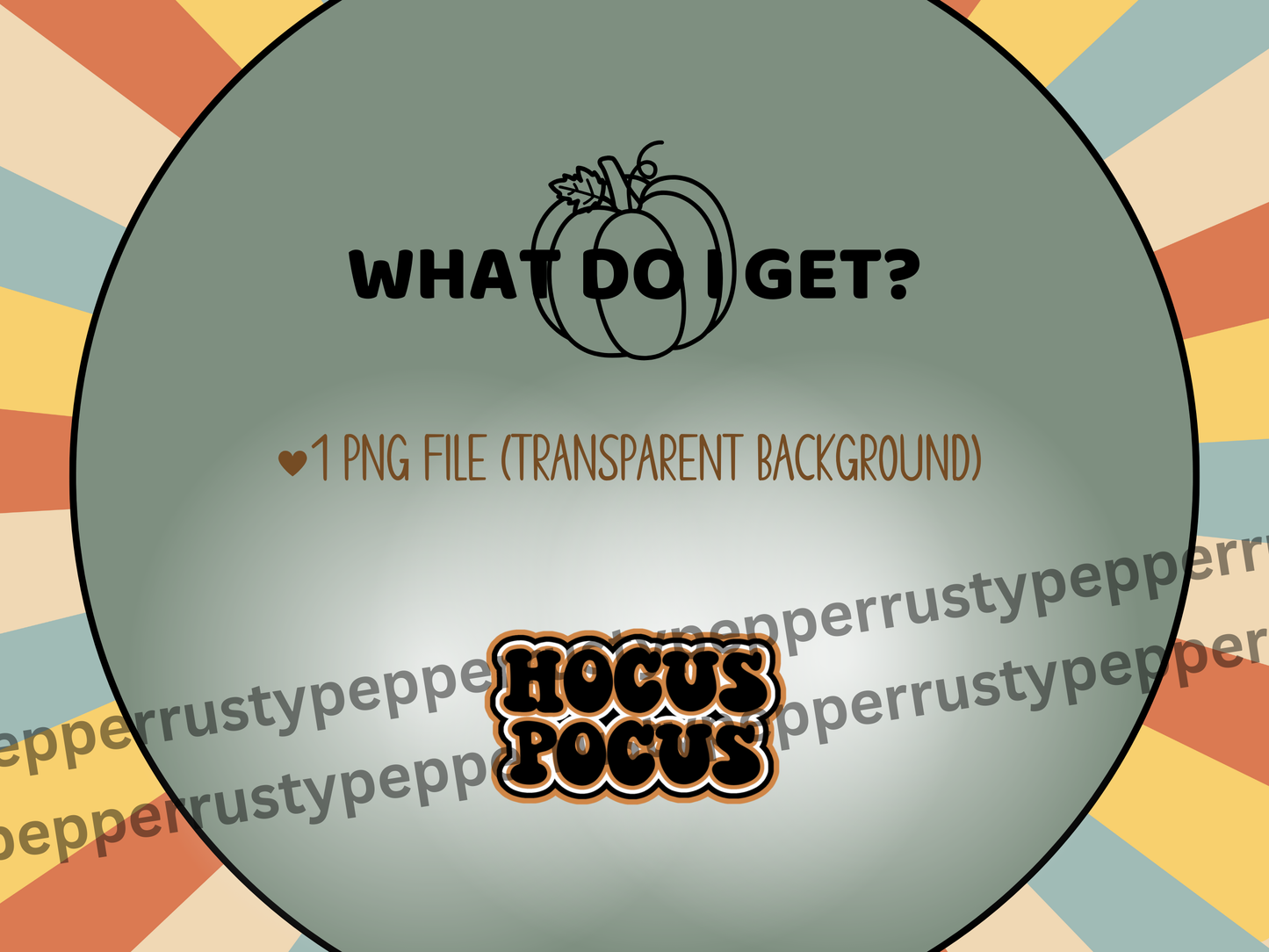 Hocus Pocus Retro Font Halloween PNG File