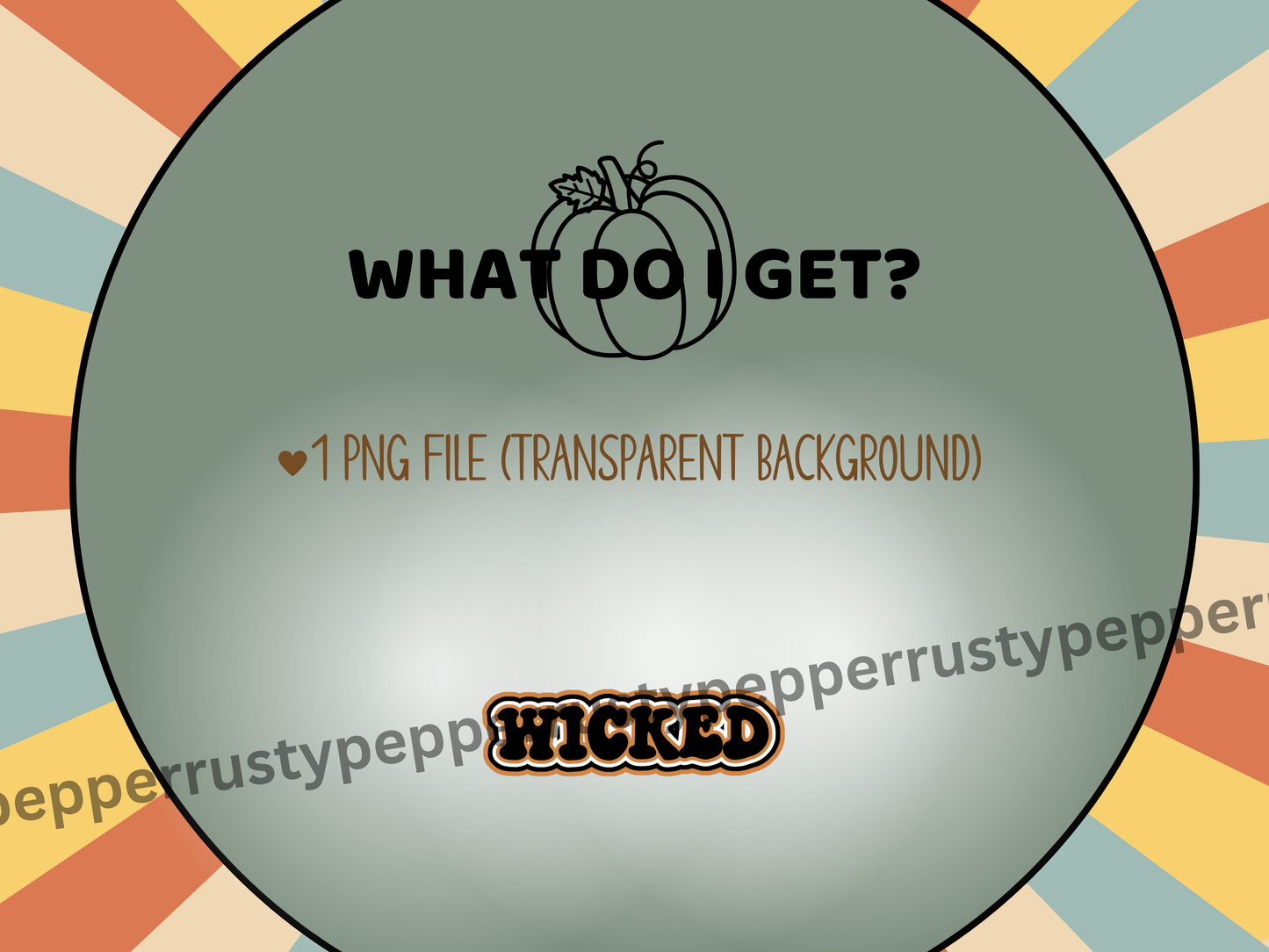 Wicked Retro Font Halloween PNG File